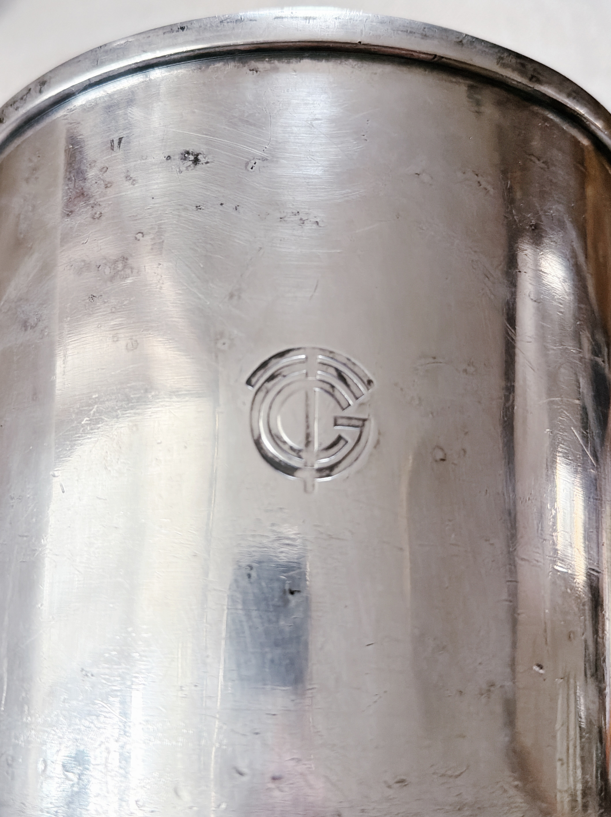 Antique Christofle Silver Champagne Bucket from French Line Ocean Liner Ile de France