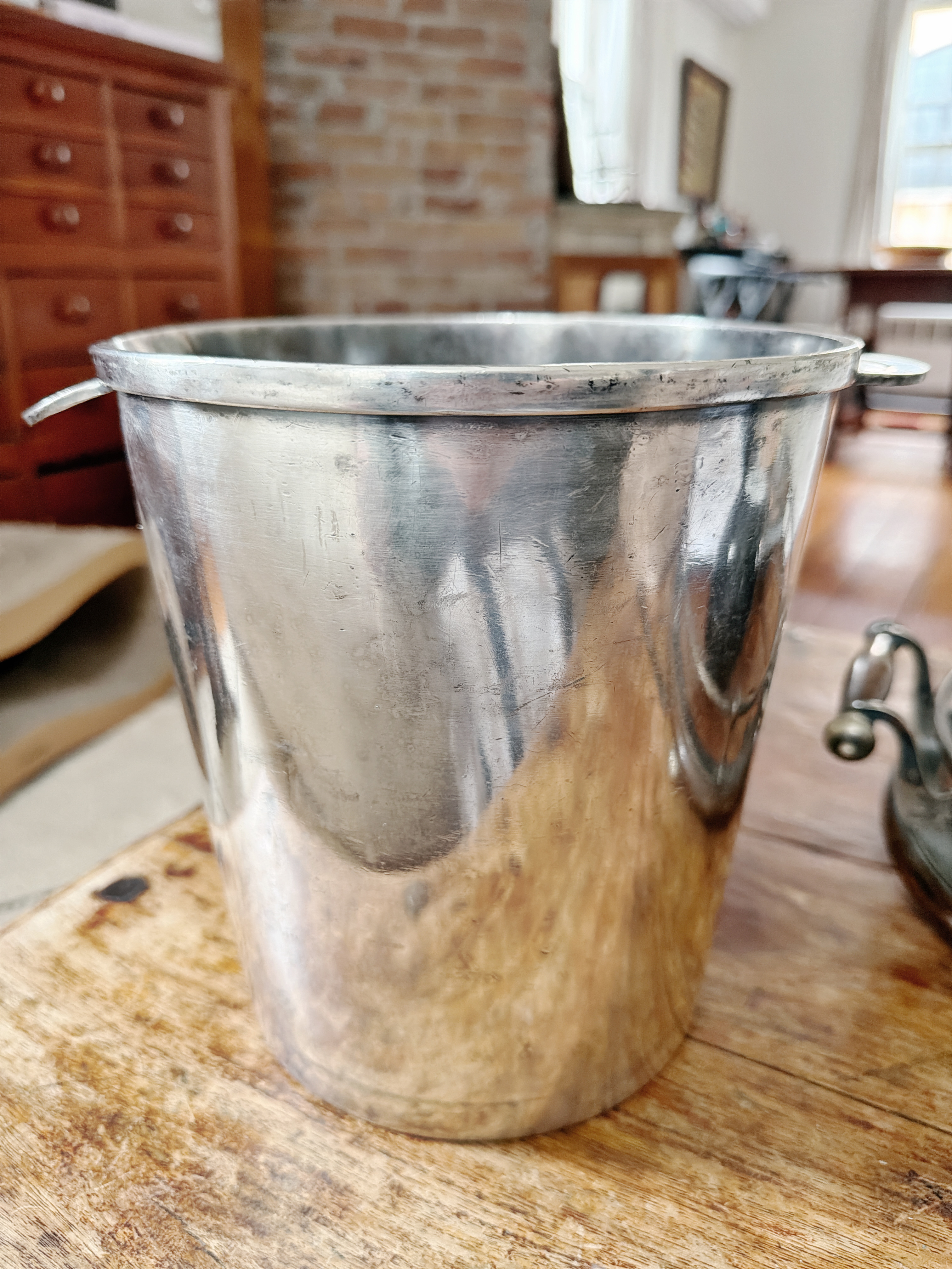 Antique Christofle Silver Champagne Bucket from French Line Ocean Liner Ile de France