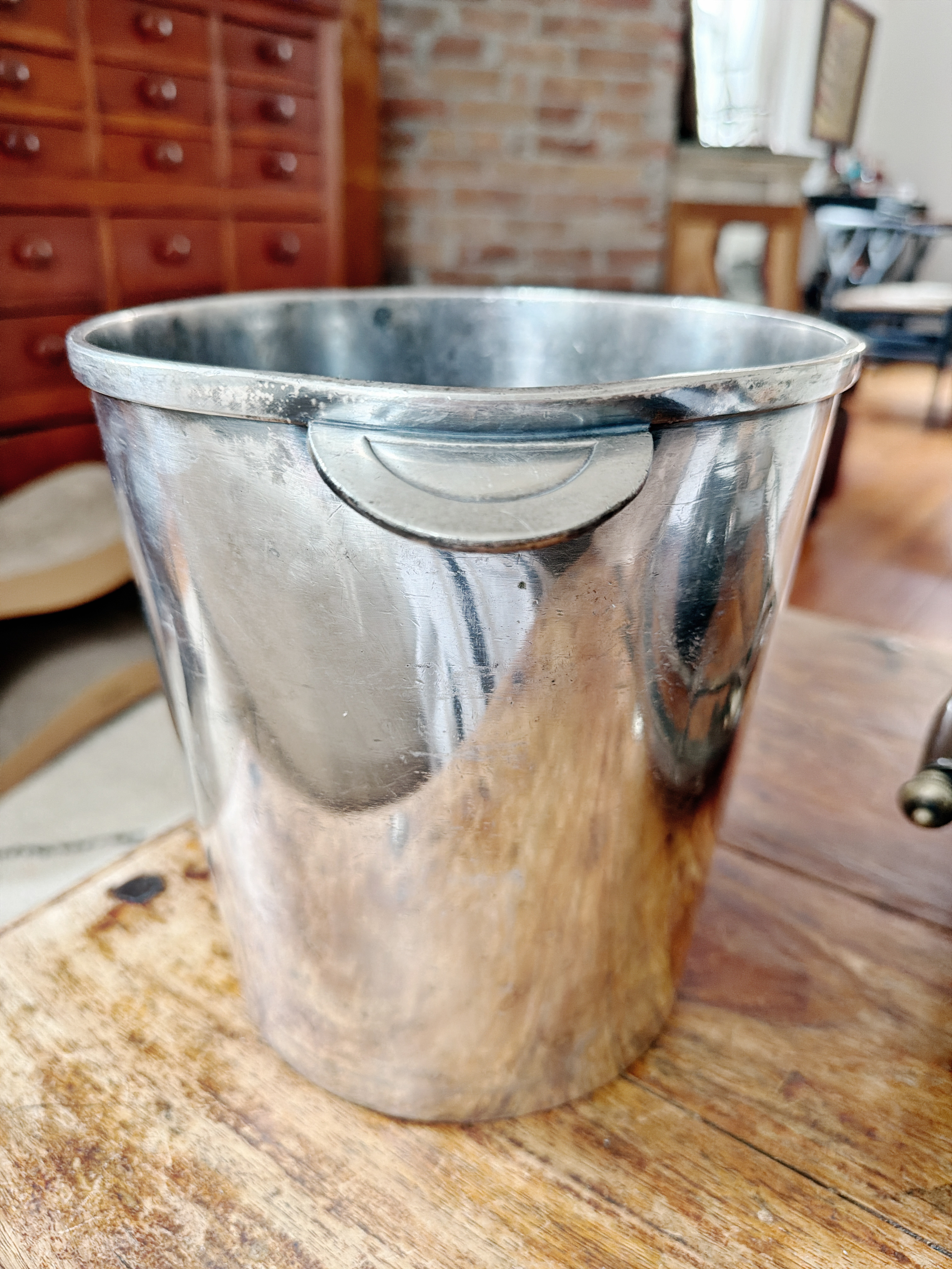 Antique Christofle Silver Champagne Bucket from French Line Ocean Liner Ile de France