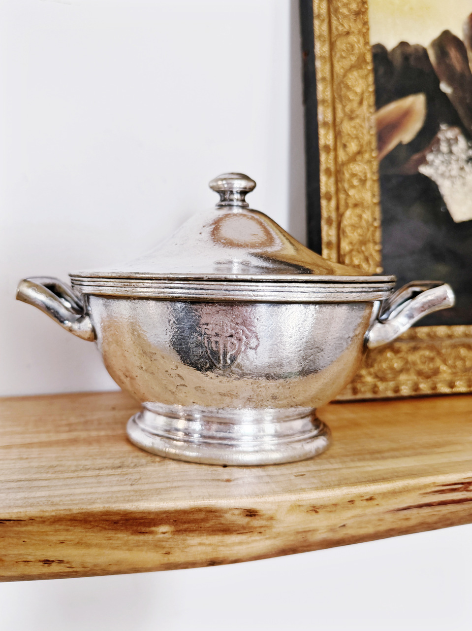 1950s Silver Plated Sugar Bowl from The Plaza Hotel NYC