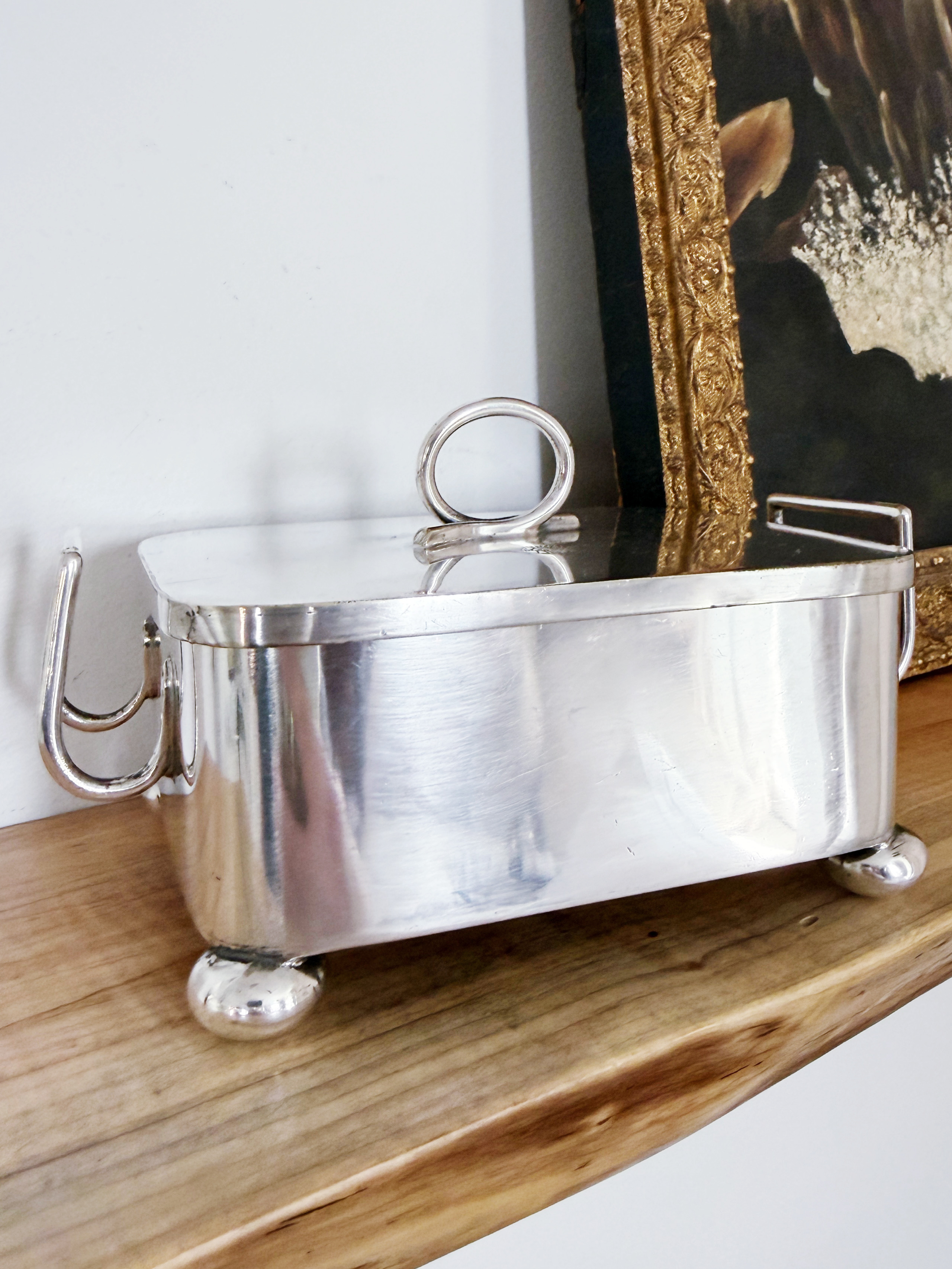 Vintage Ellerman Lines Silver Plated Sardine Box