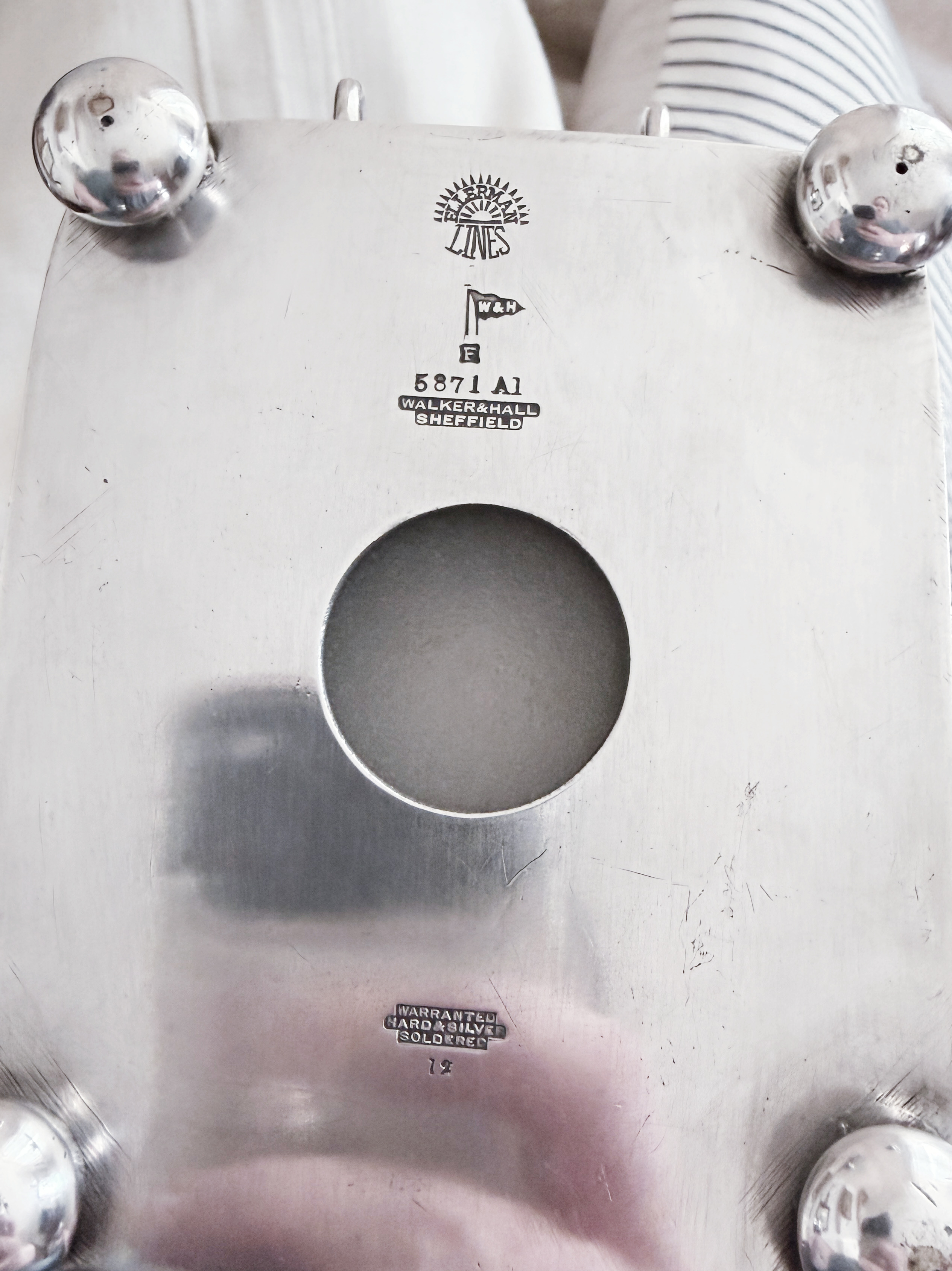 Vintage Ellerman Lines Silver Plated Sardine Box