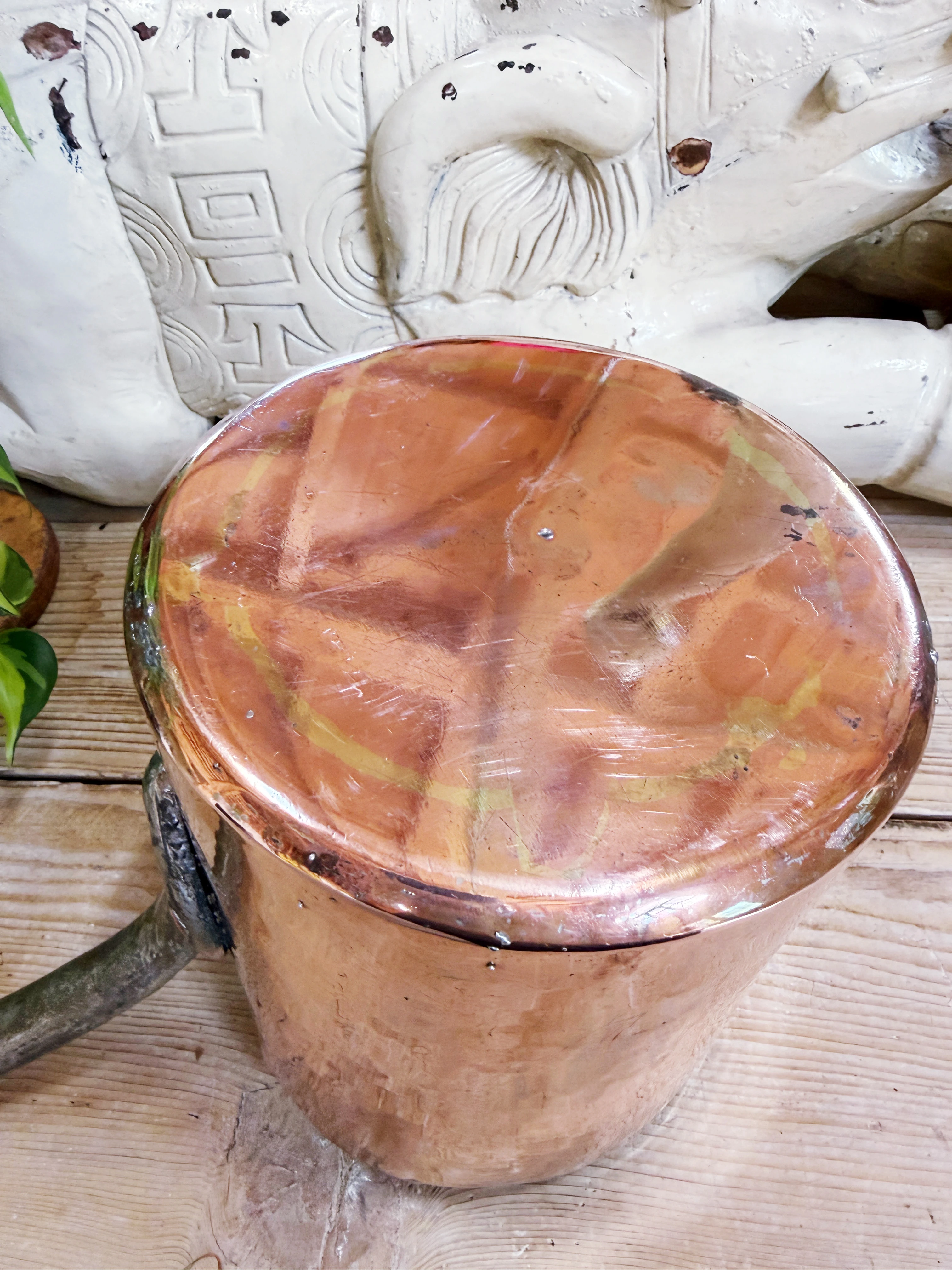 Antique French Dehillerin Copper Pot from CGT French Line Oceanliner - 16cm