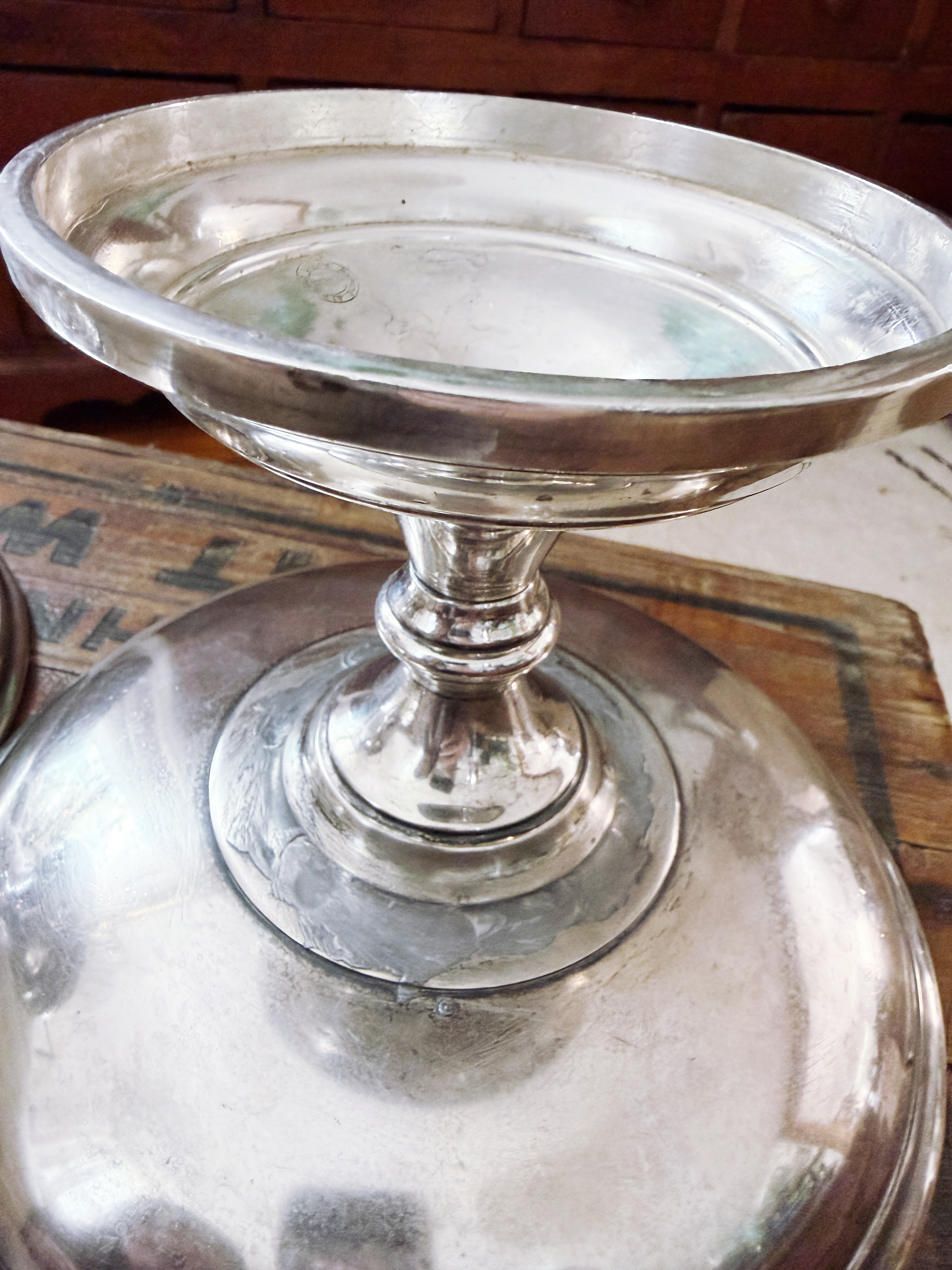 Antique Silver Plated Dessert Stands from Grand Hotel Ligure in Turin Italy