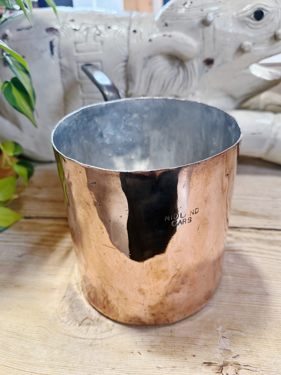 Antique English Benham & Froud Midland Railway Copper Pot