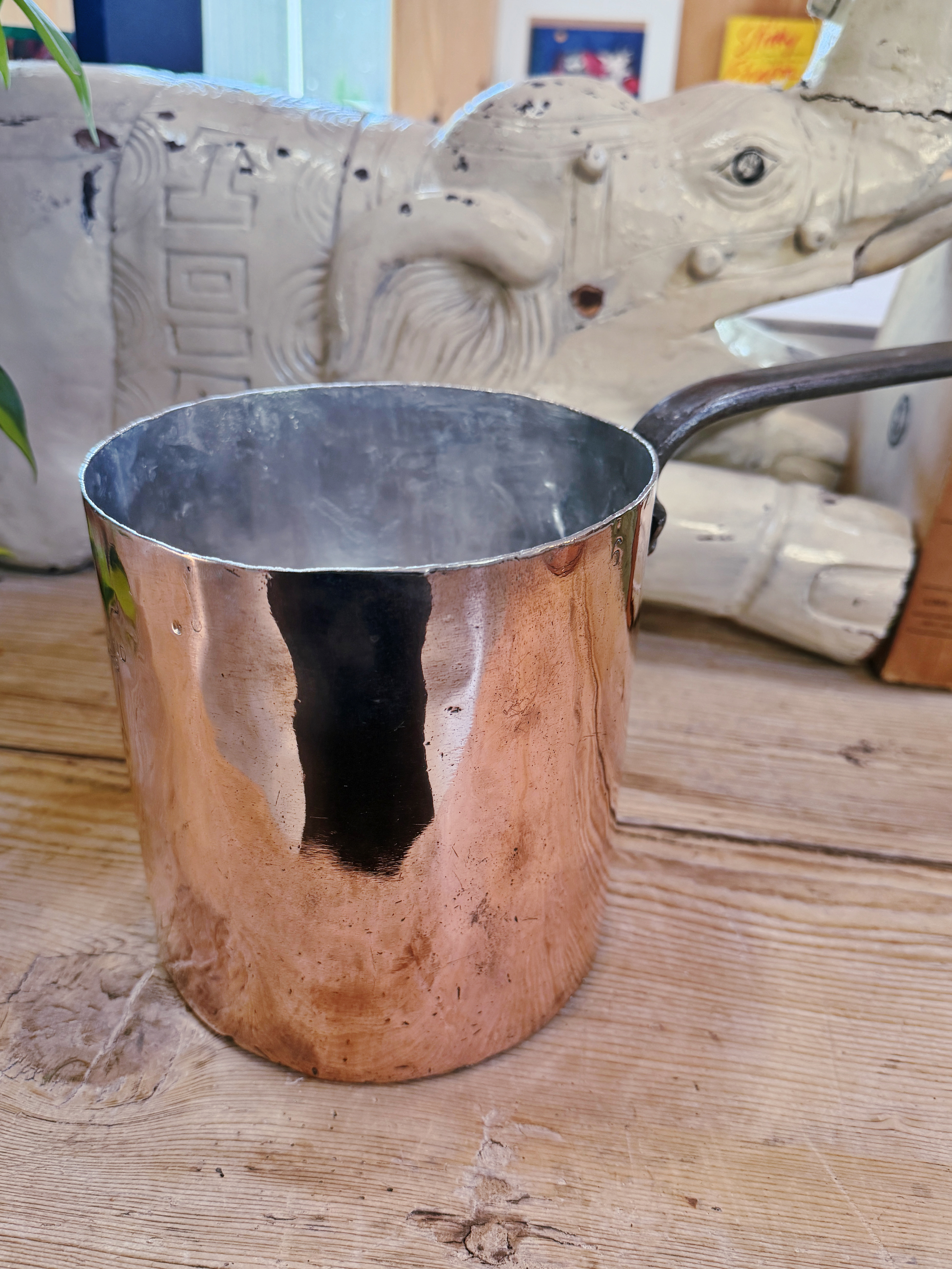 Antique English Benham & Froud Midland Railway Copper Pot