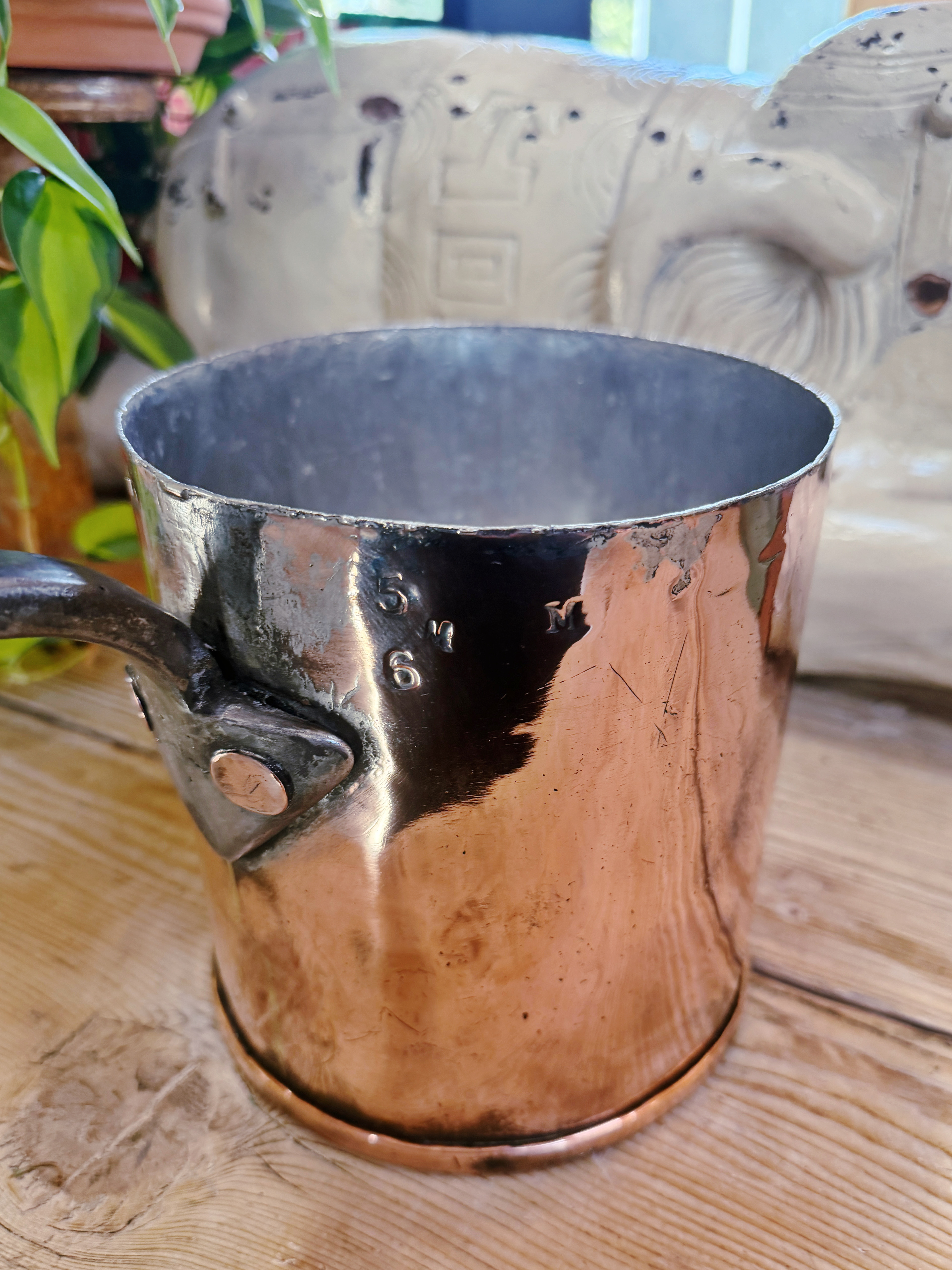 Antique English Benham & Froud Midland Railway Hotels Copper Pot