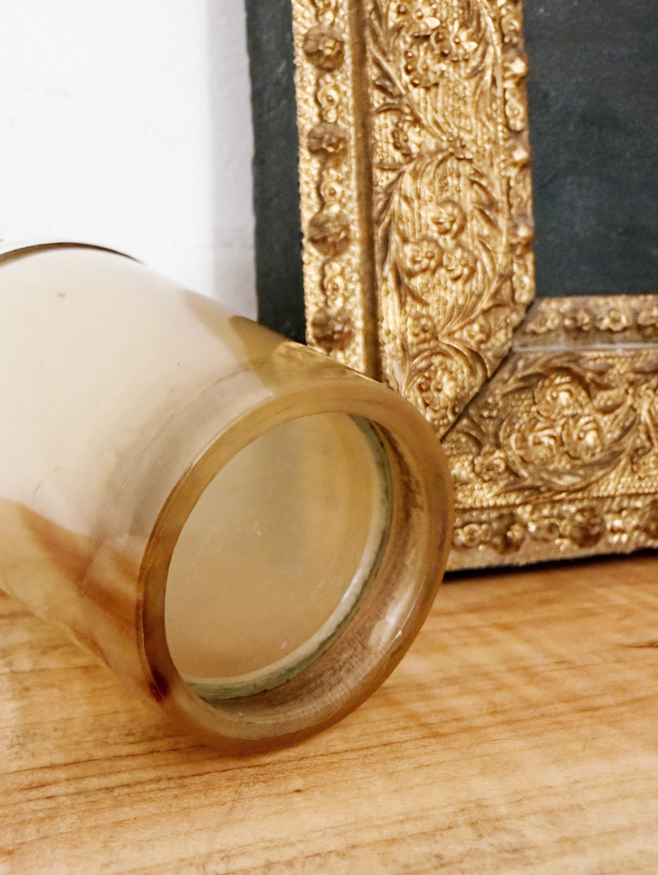 Antique 1902 Sterling and Horn Cup