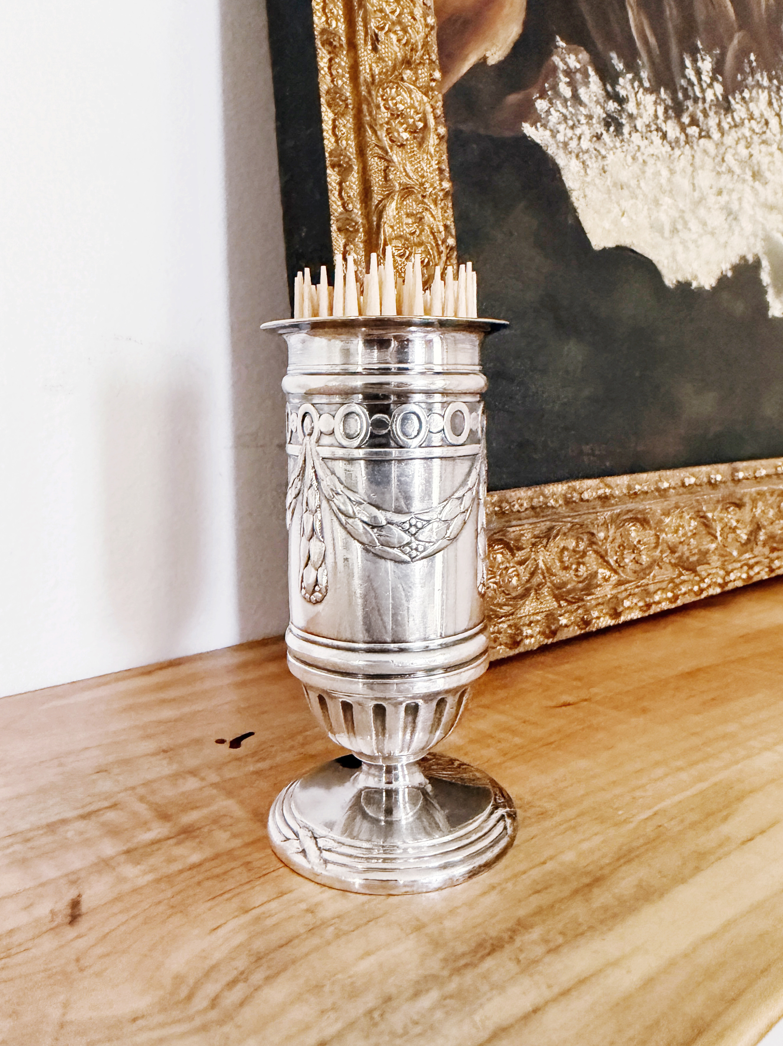 Antique Silver Toothpick Holder from The Ritz Hotel London
