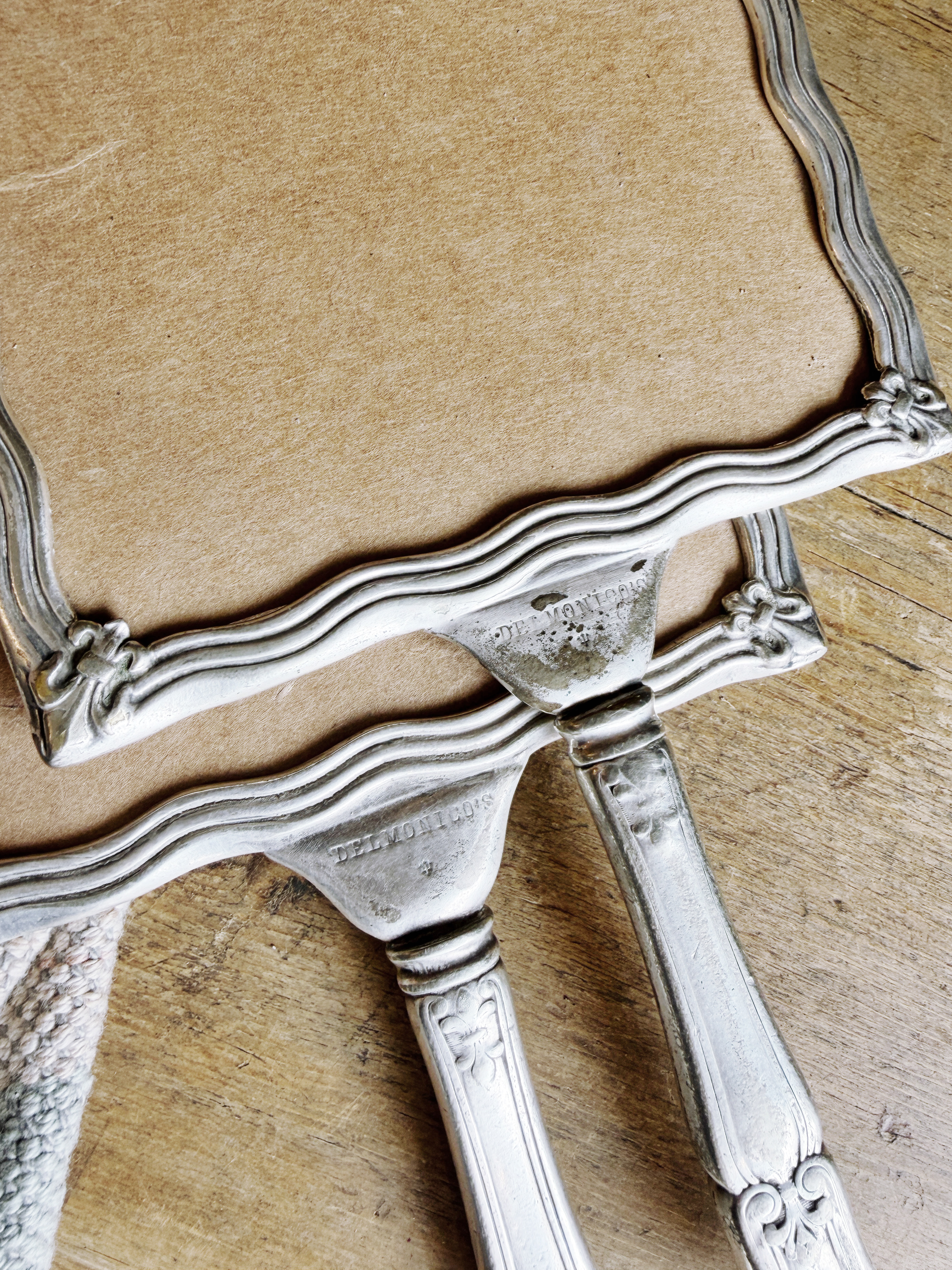 1897 Silver Plated Menu Holder from Delmonicos New York