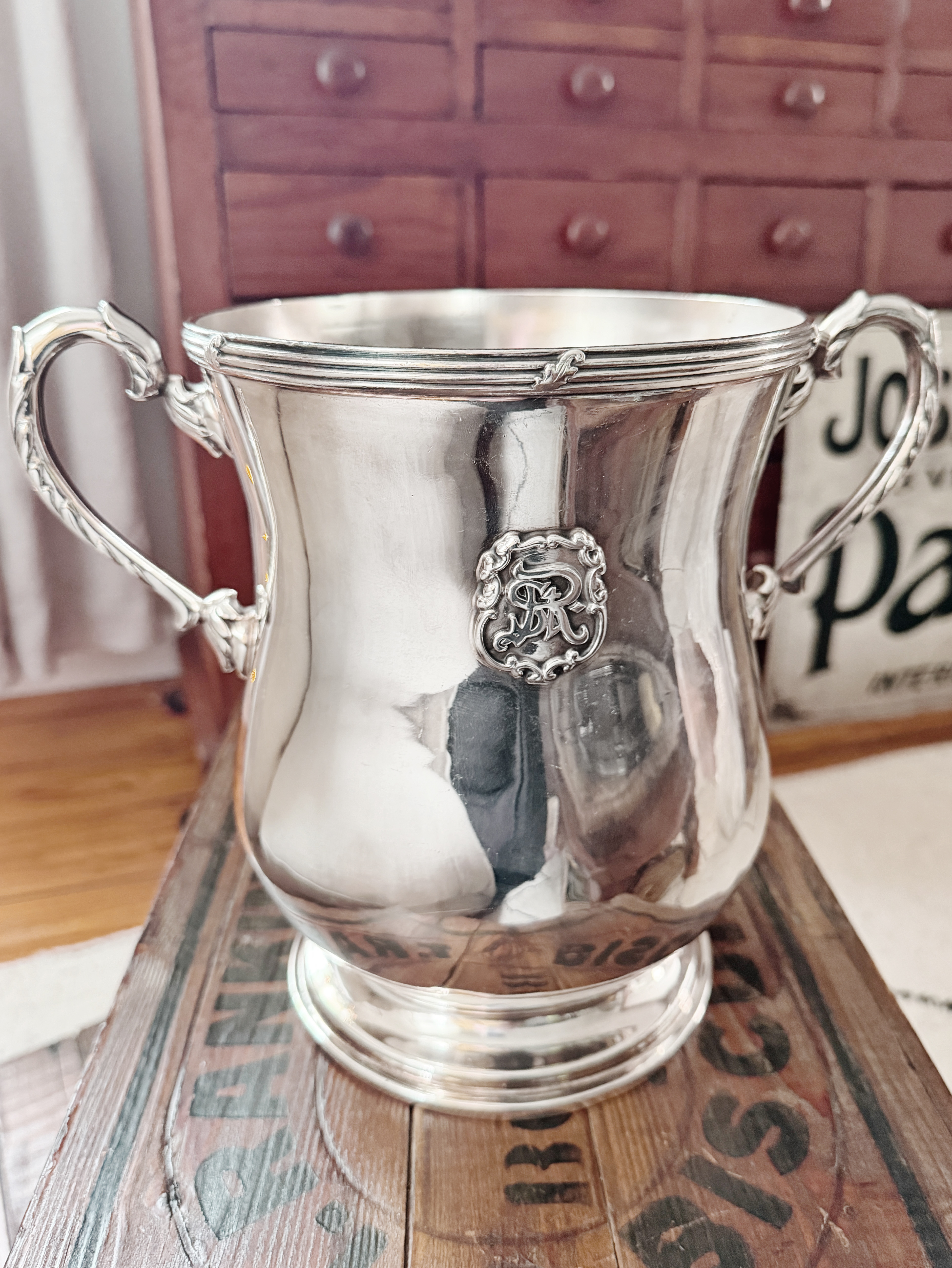 Vintage Silver Plated Champagne Bucket from The St Regis Hotel NYC