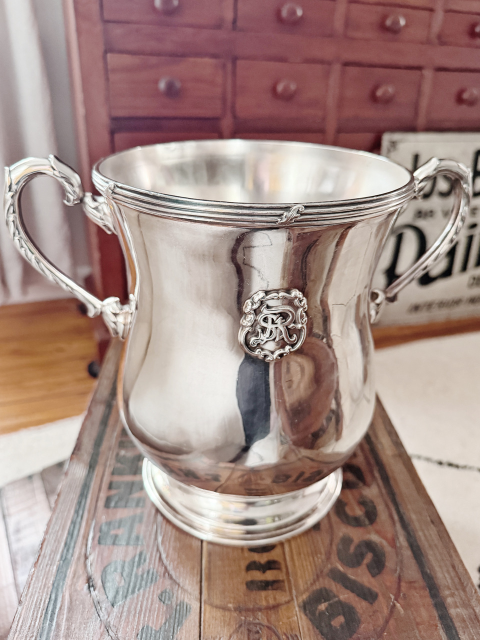 Vintage Silver Plated Champagne Bucket from The St Regis Hotel NYC