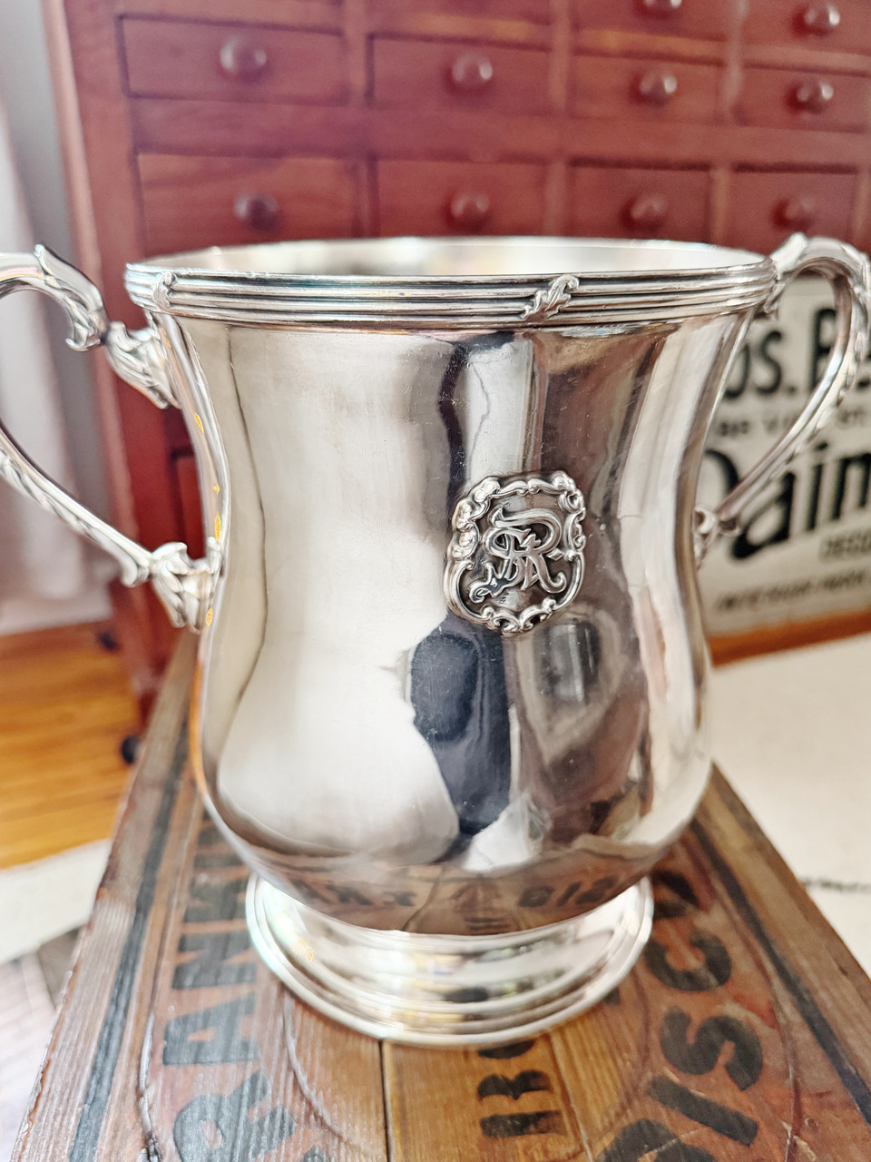 Vintage Silver Plated Champagne Bucket from The St Regis Hotel NYC