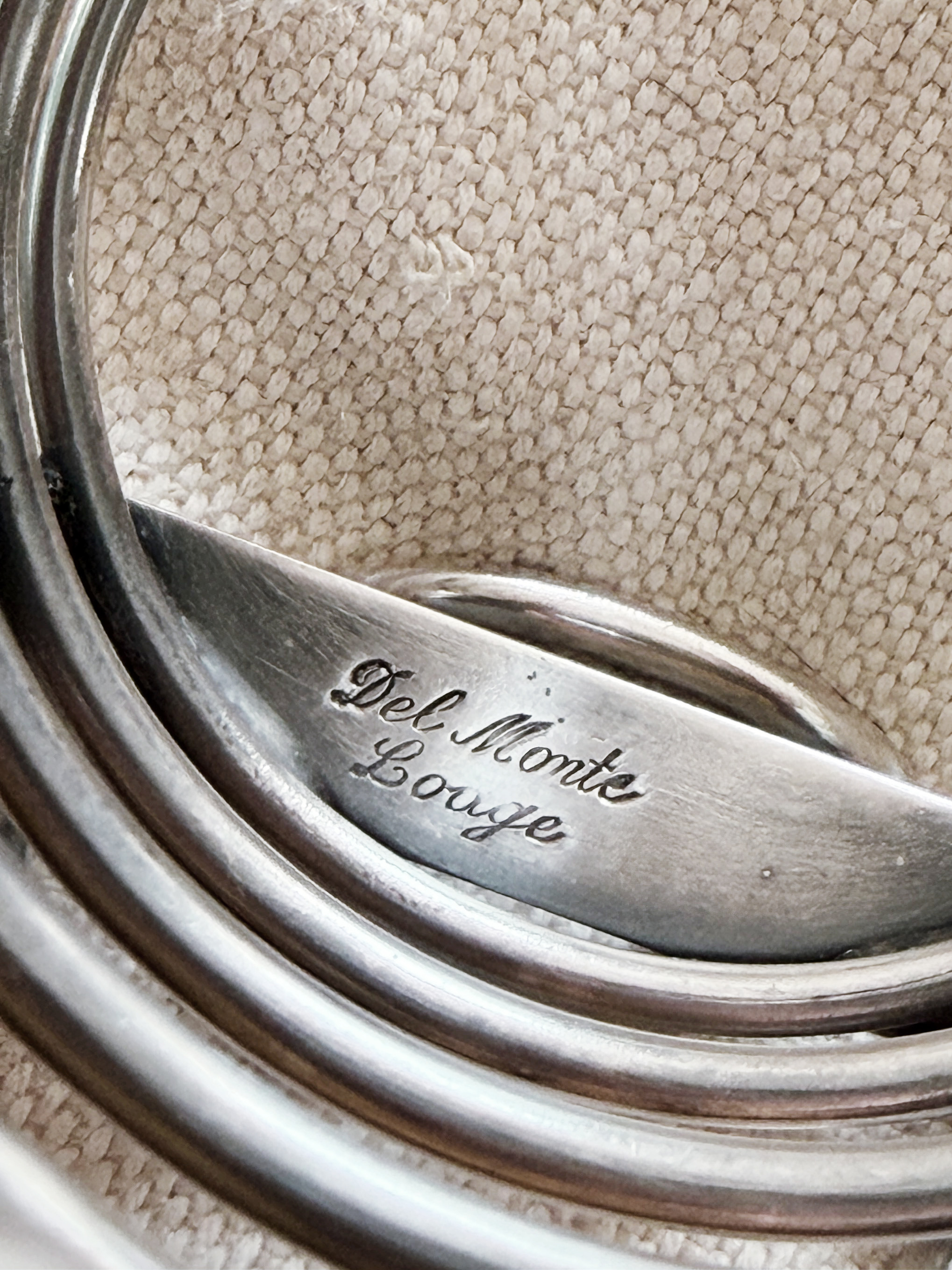 Antique Silver Plated Toast Rack from The Del Monte Lodge in Pebble Beach CA