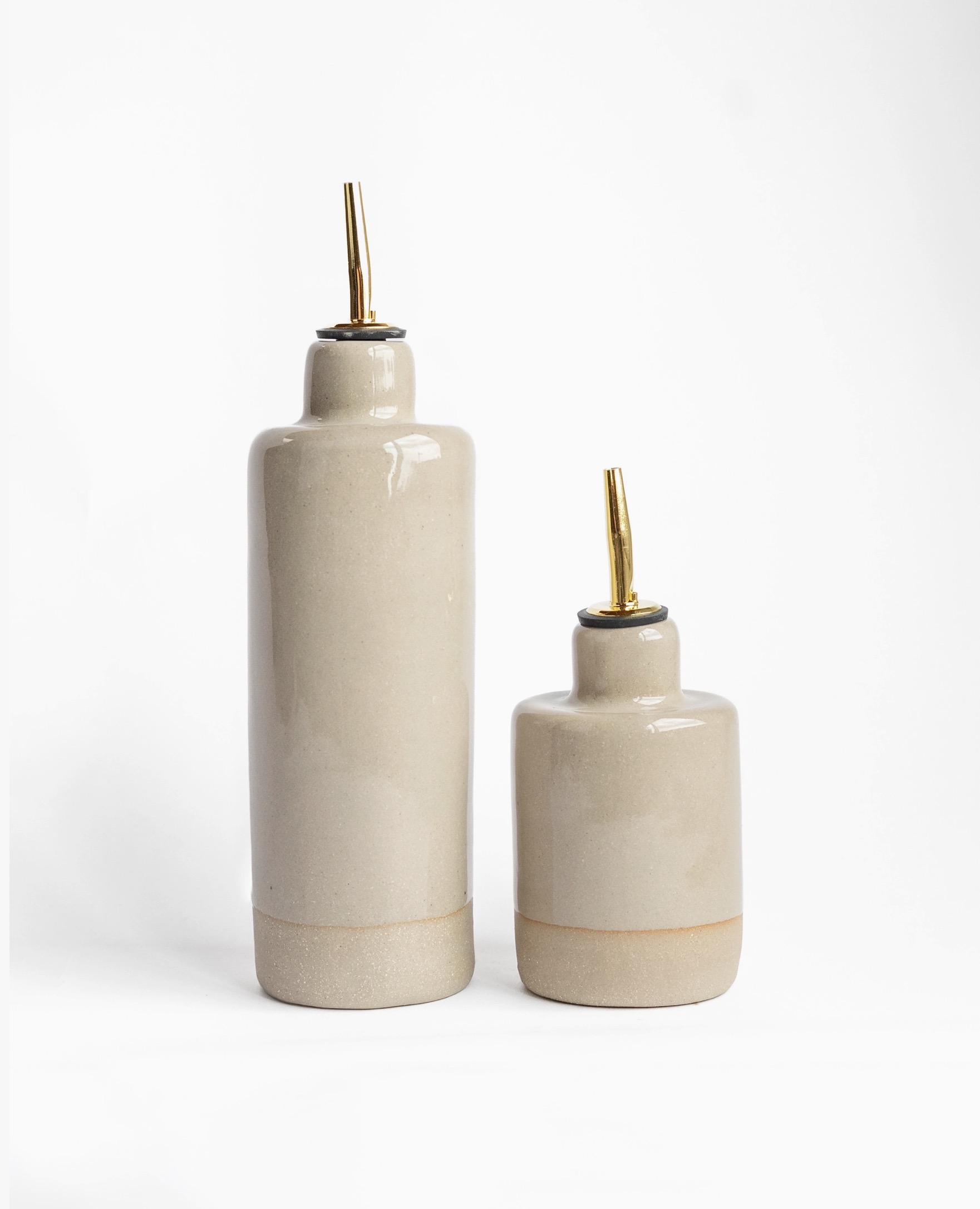 Sand Stoneware Oil Bottle