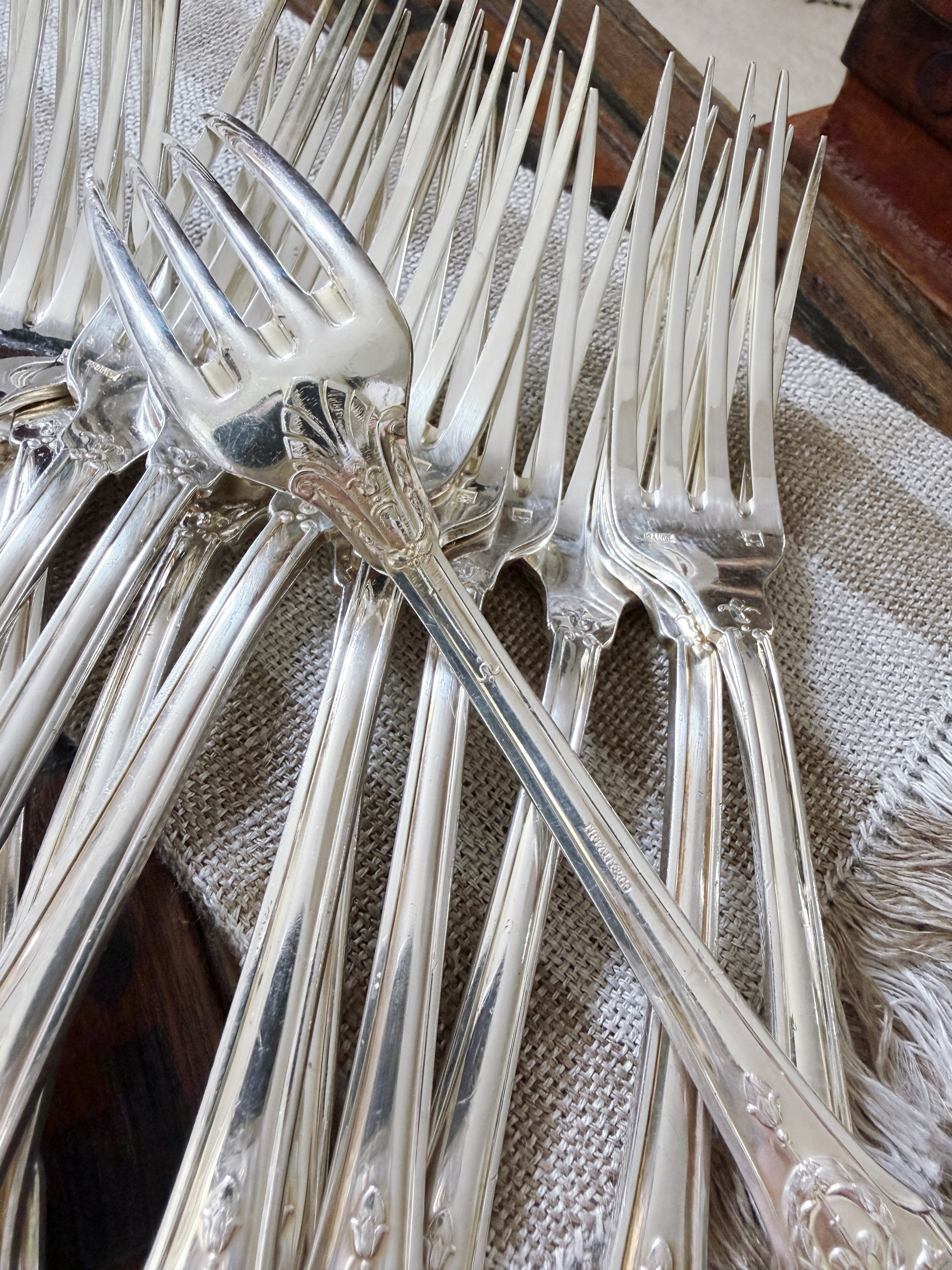 Set of 12 Silver Plated Tiffany & Co for St Regis Hotel Forks