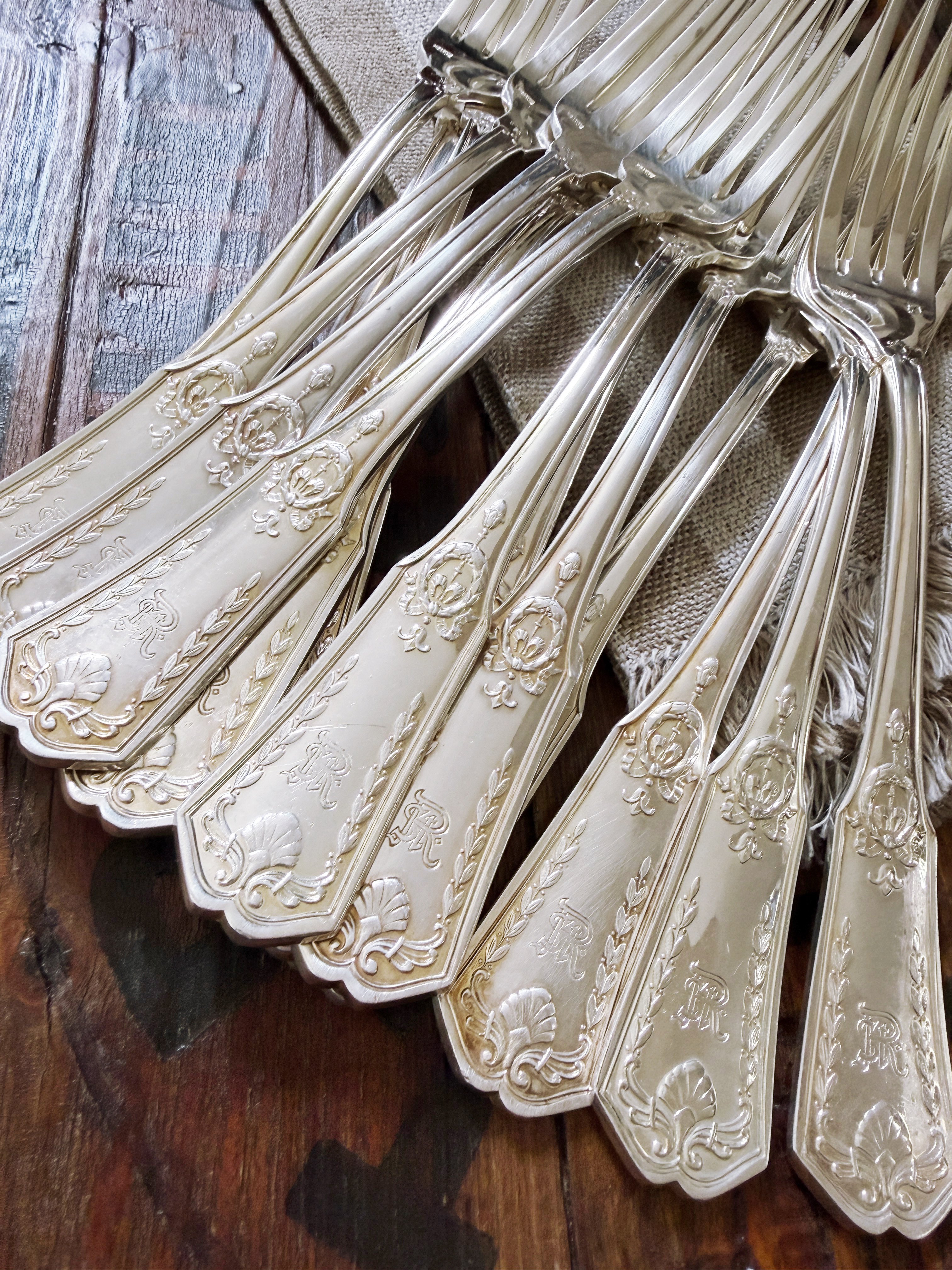 Set of 12 Silver Plated Tiffany & Co for St Regis Hotel Forks