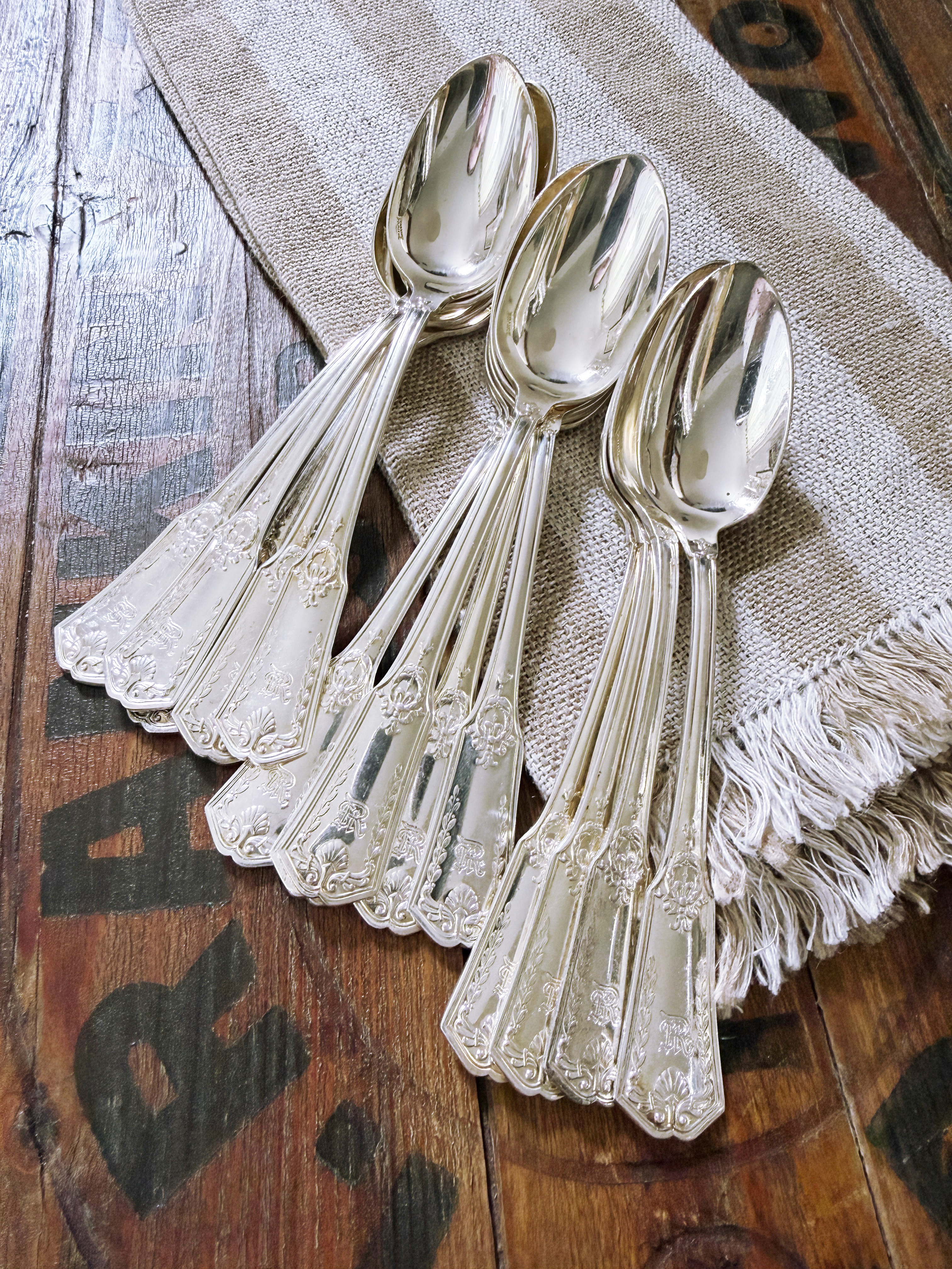 Set of 12 Tiffany & Co for St Regis Hotel Teaspoons