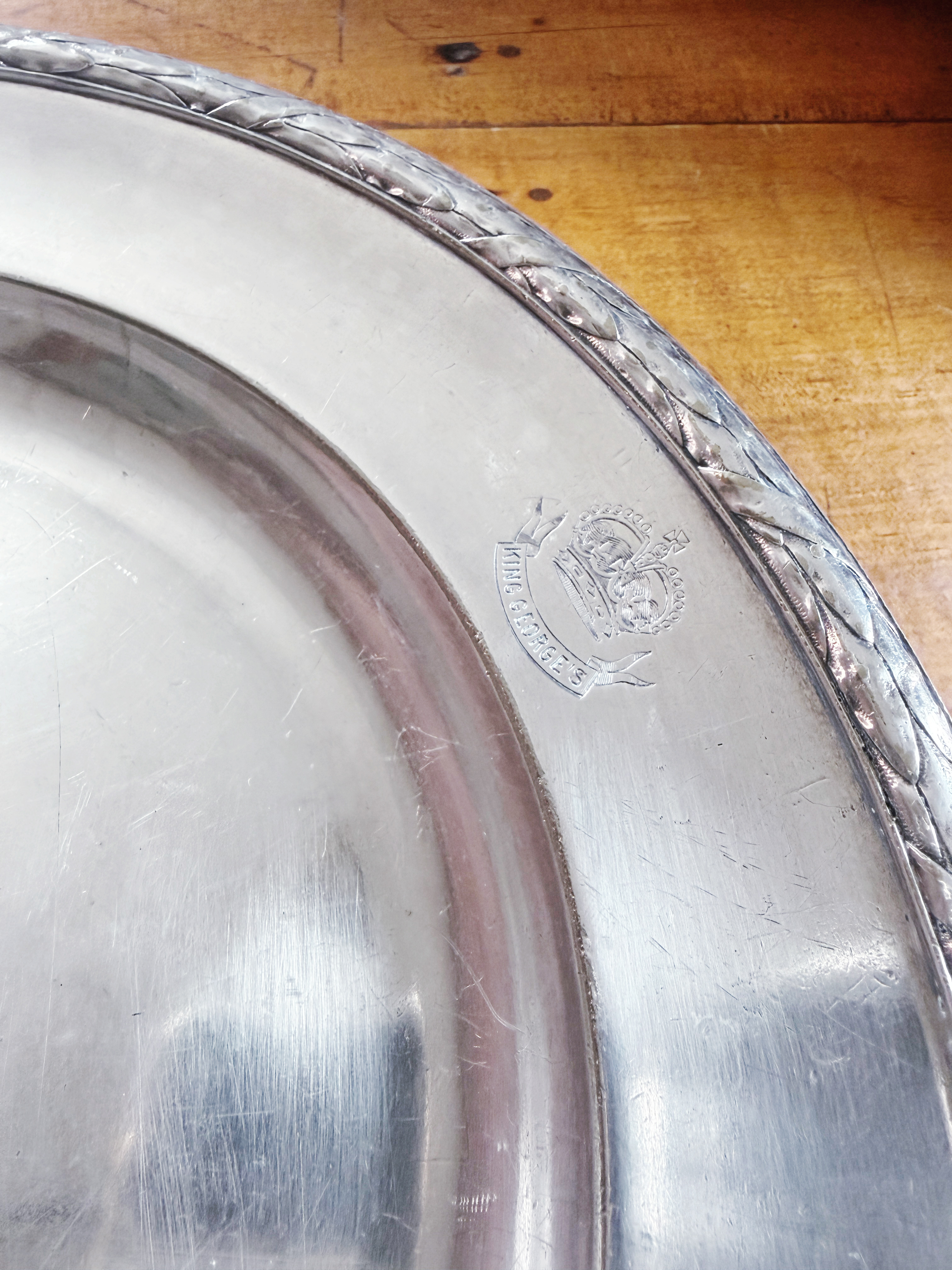 Antique Christofle Hotel Silver Serving Tray from King George’s