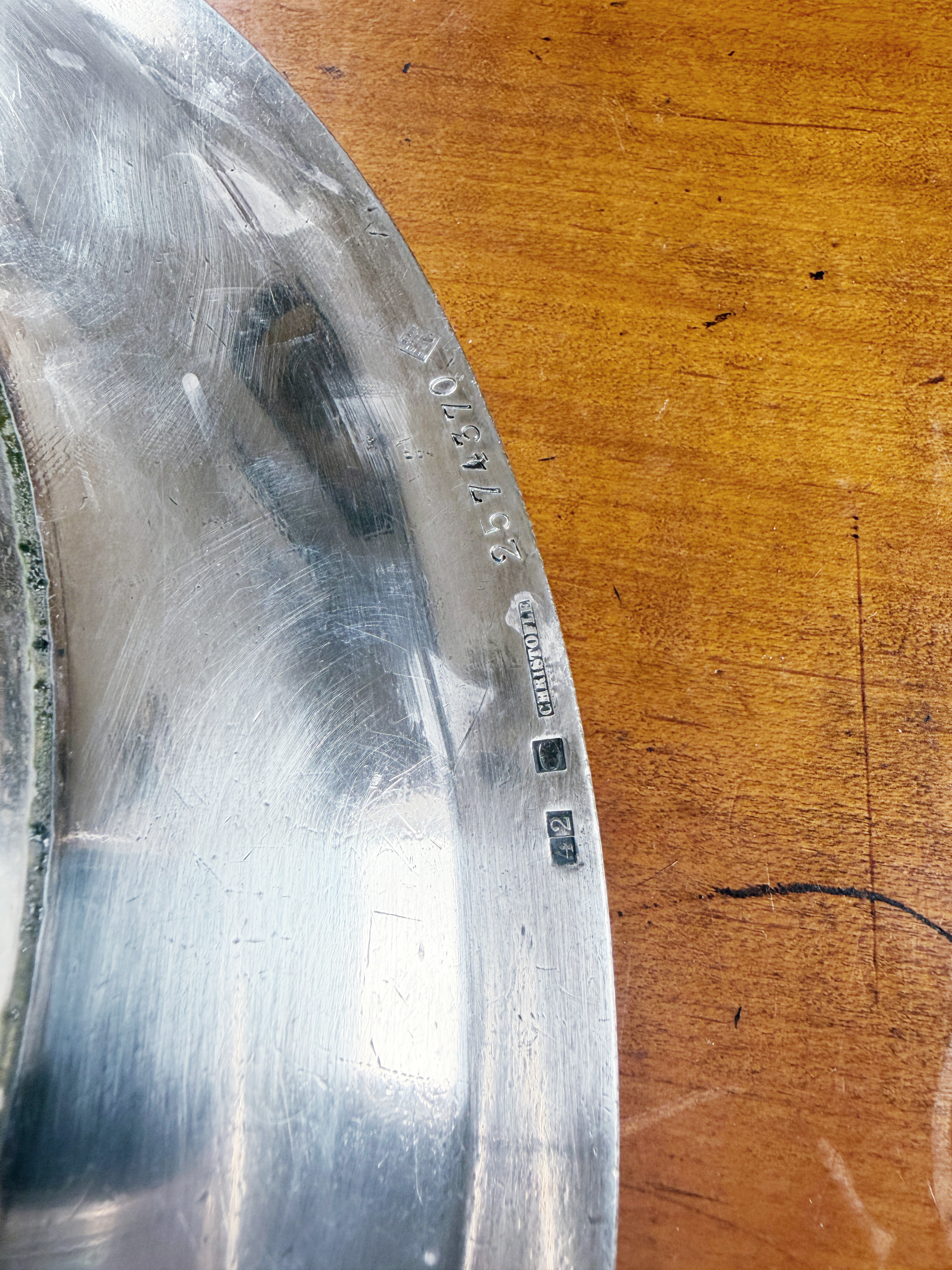 Antique Christofle Hotel Silver Serving Tray from King George’s