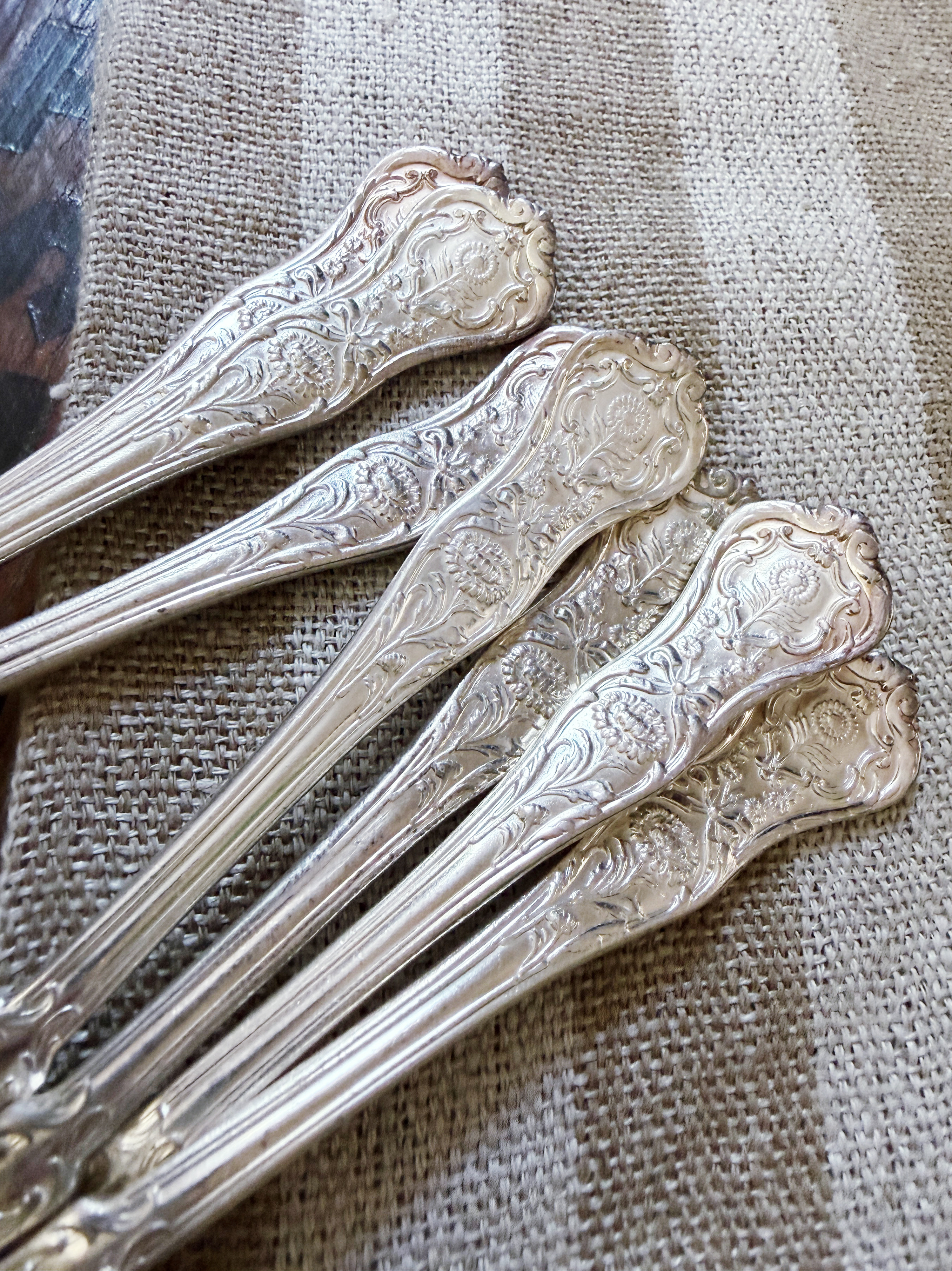 Antique Hotel Astor Silver Plated Soup Spoons