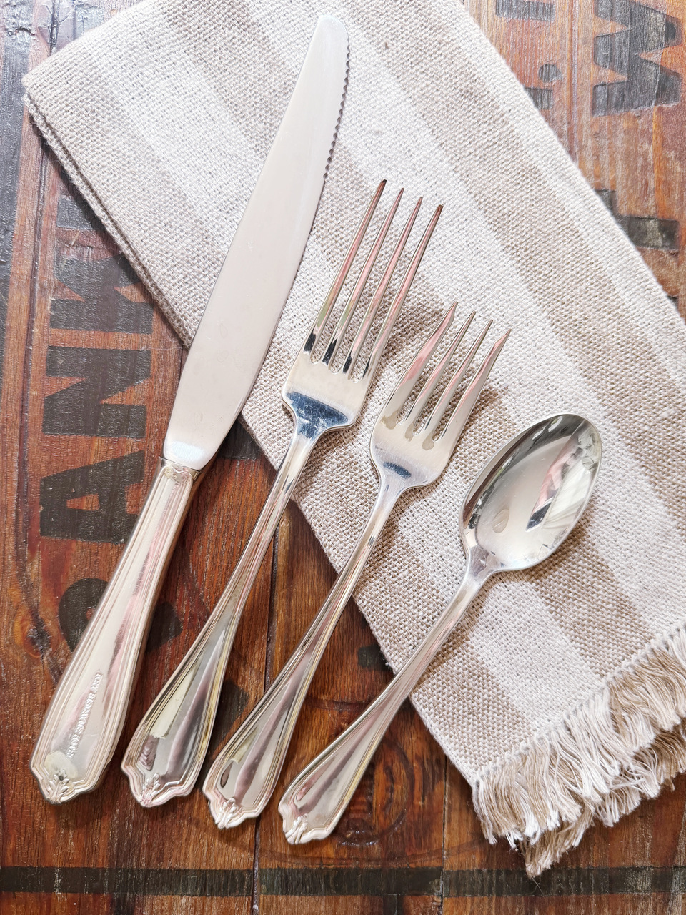 60 Piece Silver Plated Flatware Service for 12 from the Key Biscayne Hotel Miami