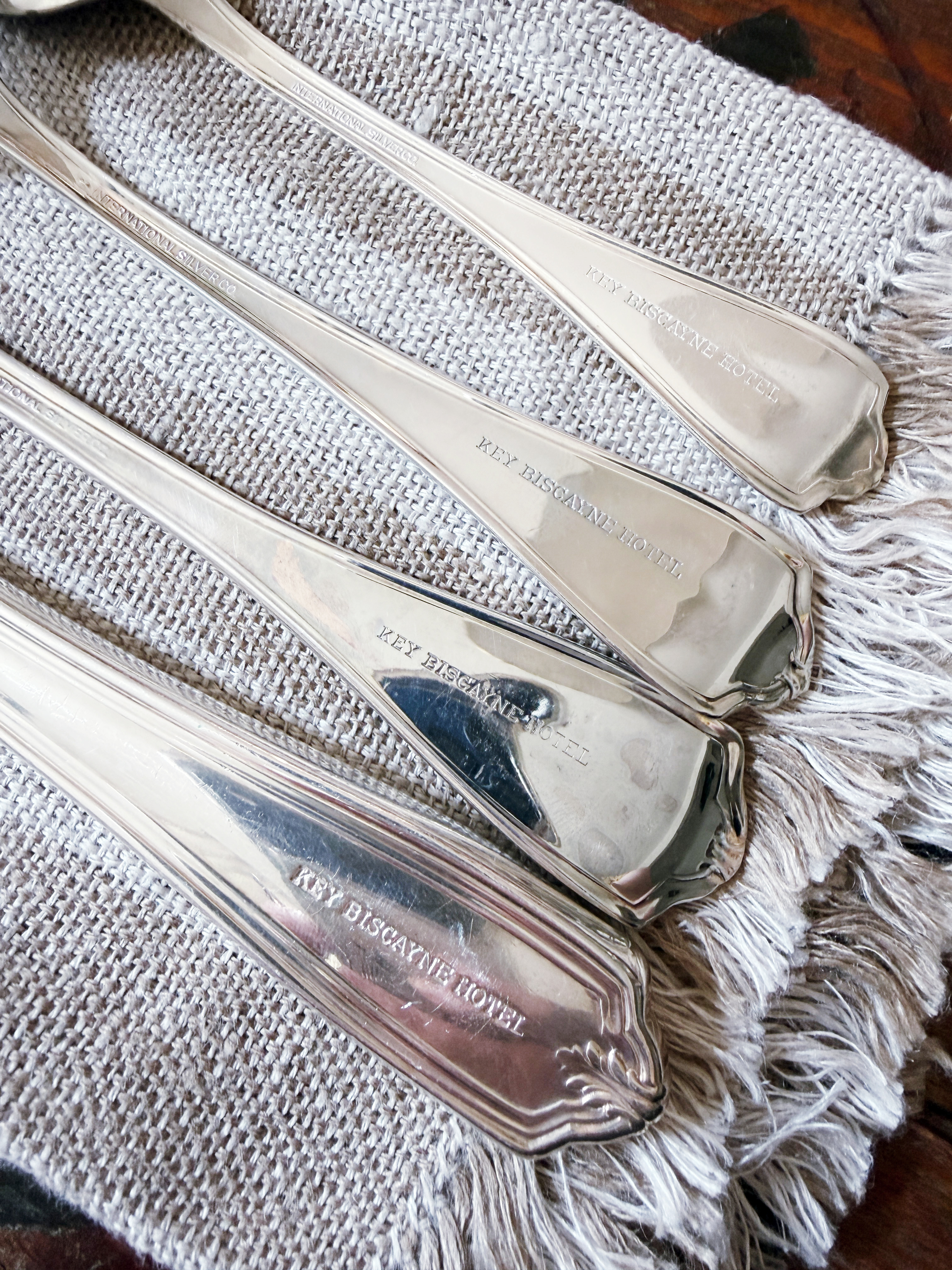 60 Piece Silver Plated Flatware Service for 12 from the Key Biscayne Hotel Miami