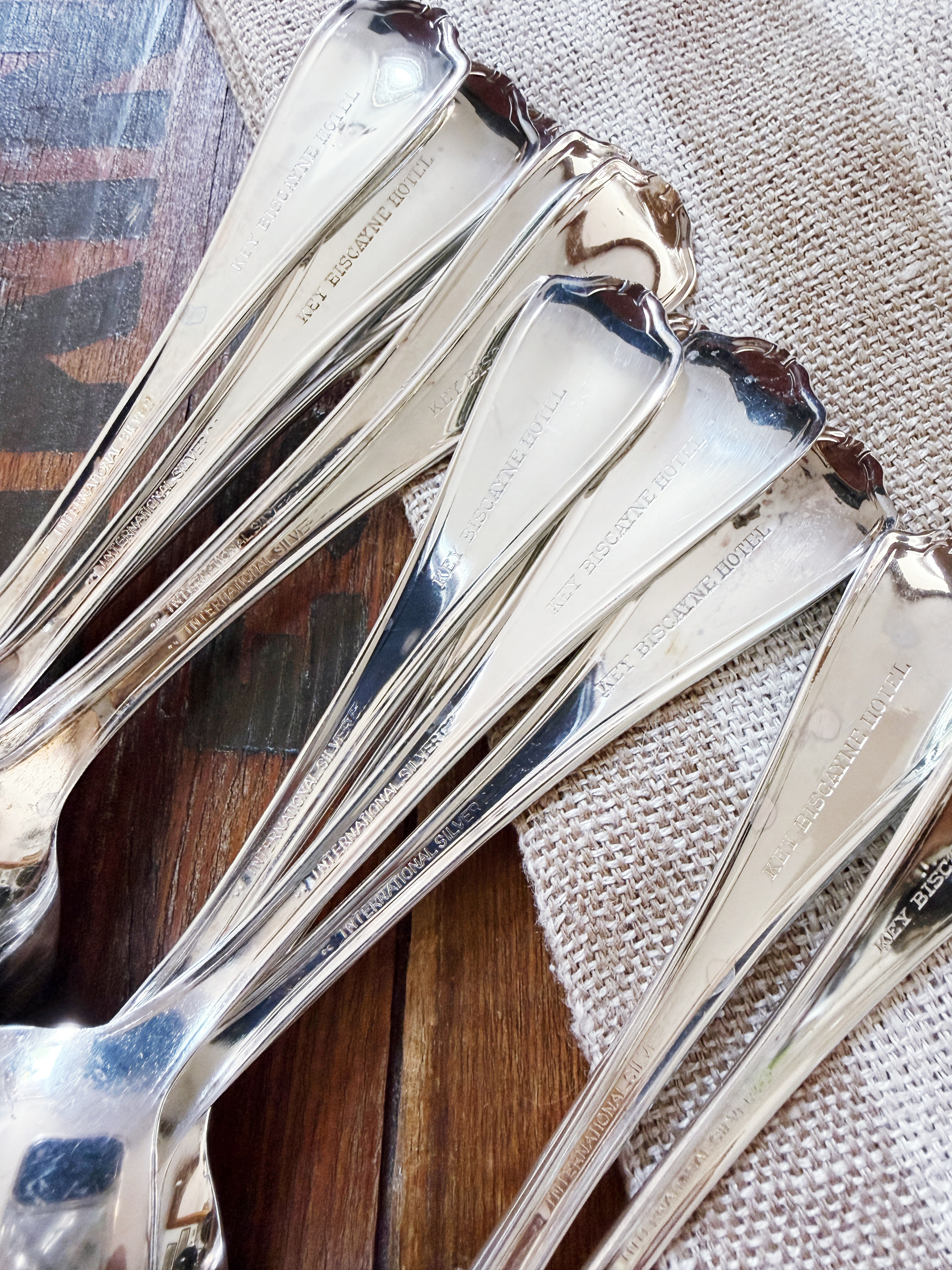 60 Piece Silver Plated Flatware Service for 12 from the Key Biscayne Hotel Miami