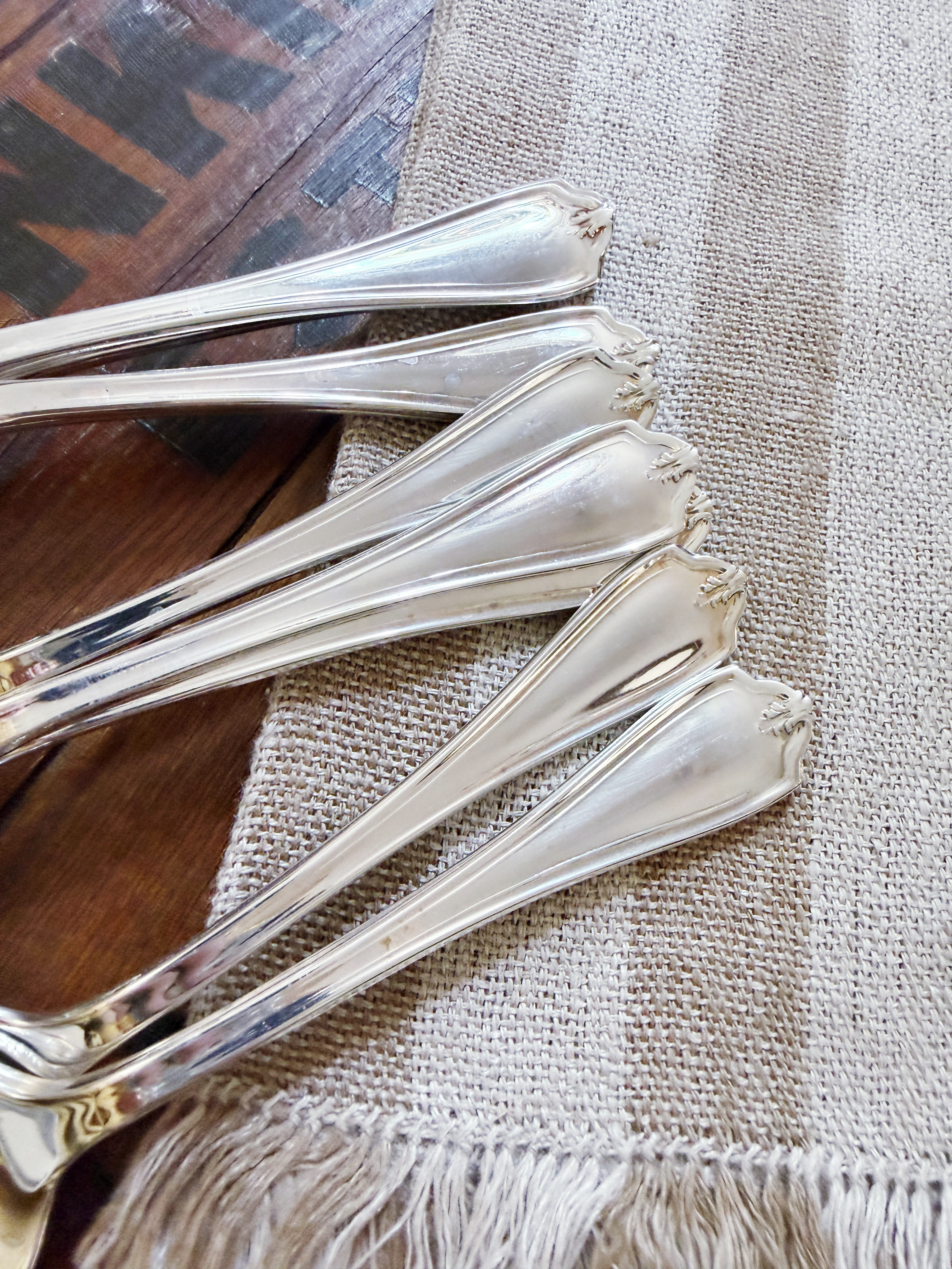 12 Vintage Silver Plated Soup Spoons from the Key Biscayne Hotel Miami