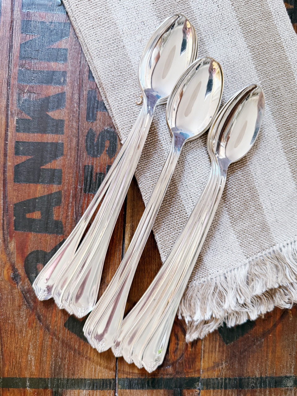 12 Vintage Silver Plated Iced Tea Spoons from the Key Biscayne Hotel Miami