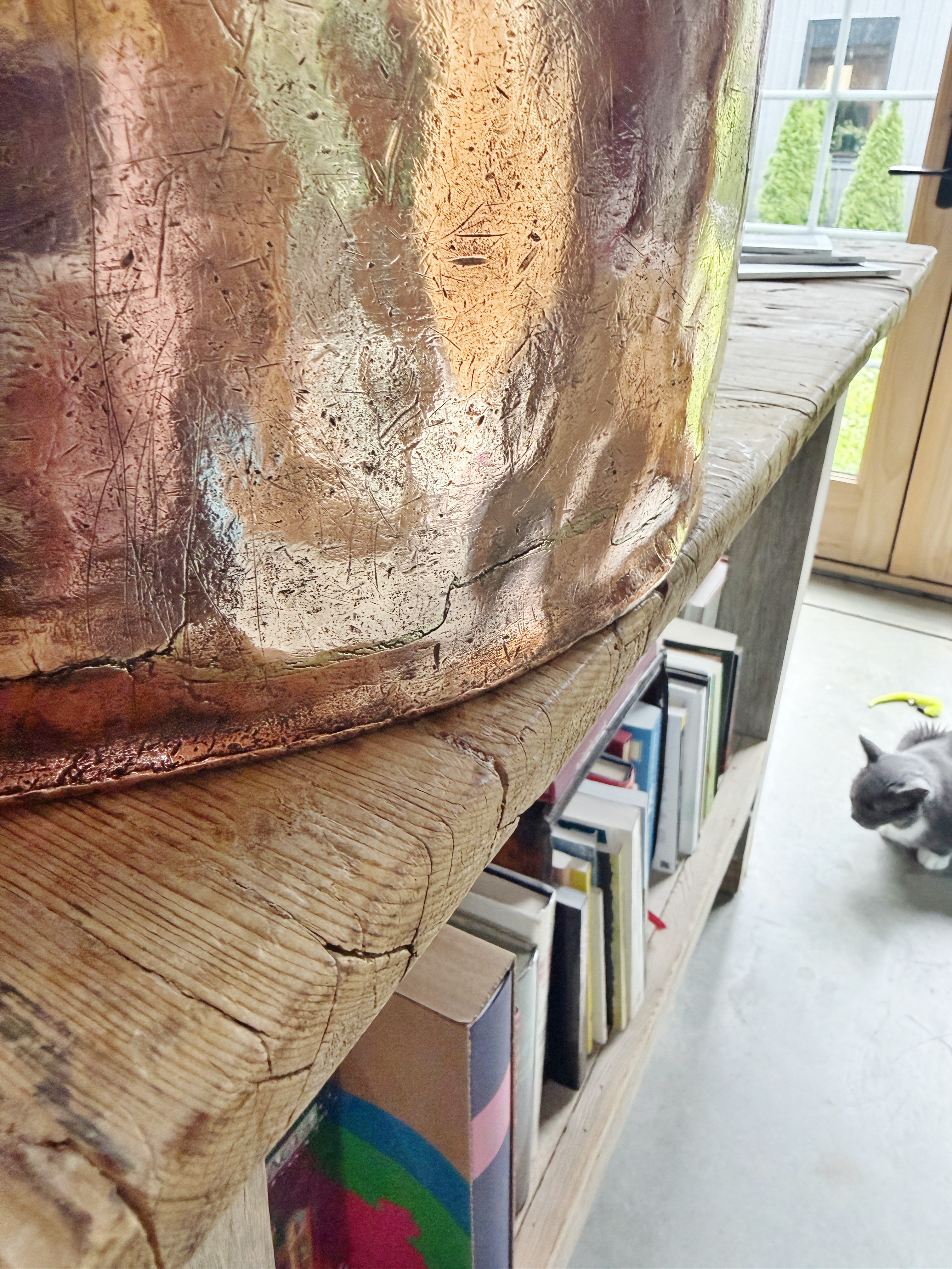 Huge Antique Copper Water Pot from Reform Club London