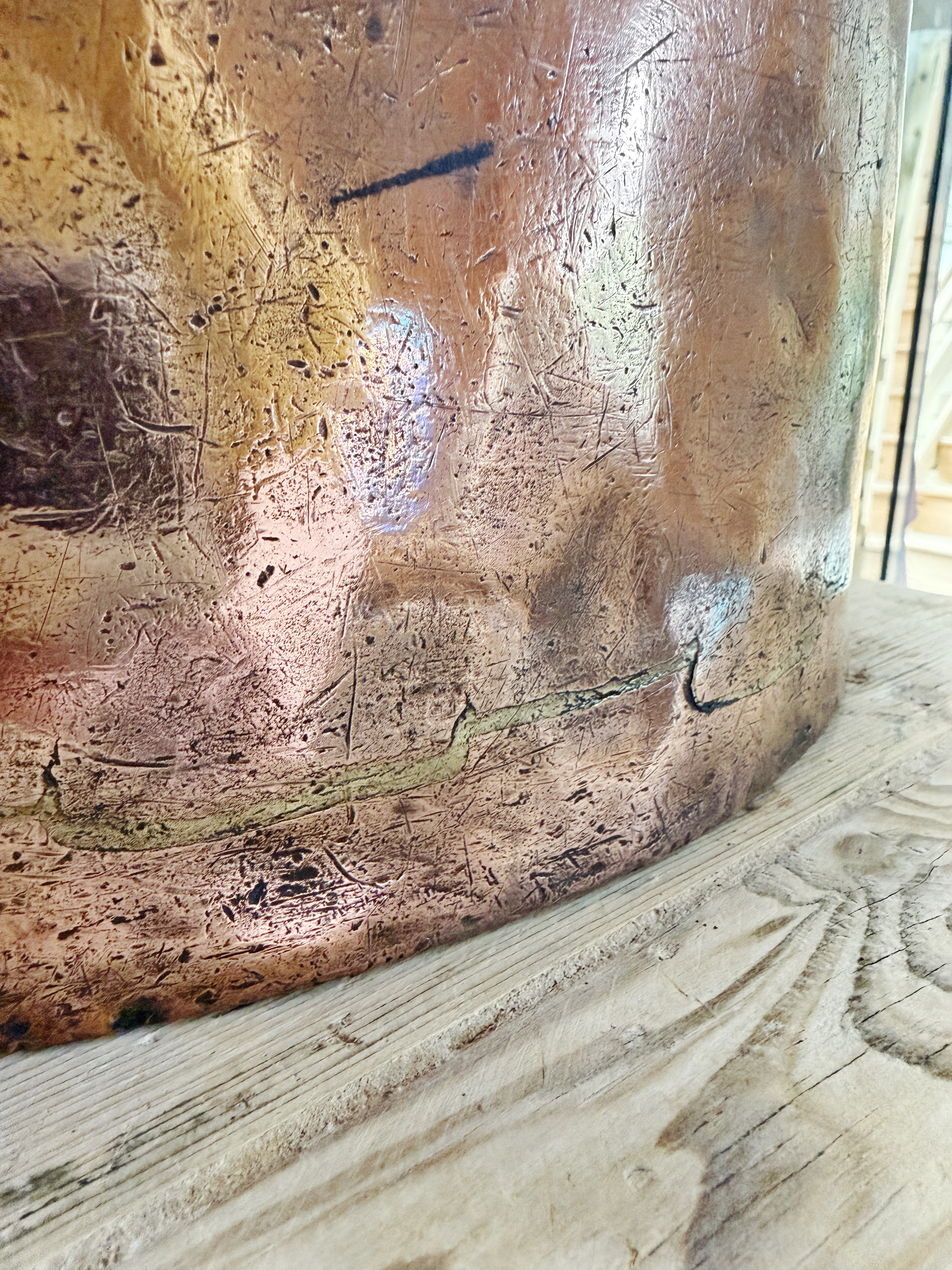 Huge Antique Copper Water Pot from Reform Club London