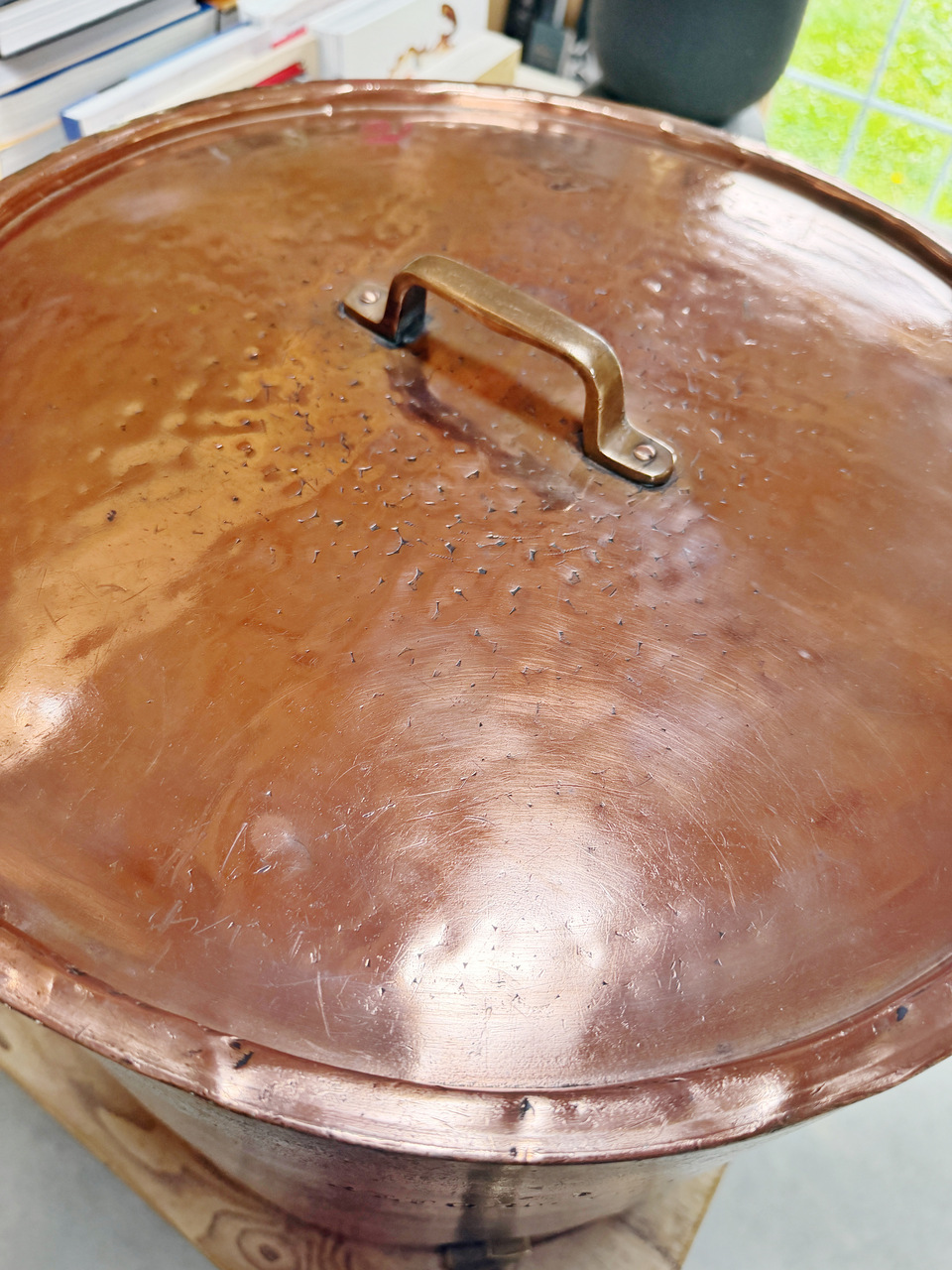 Huge Antique Copper Water Pot from Reform Club London