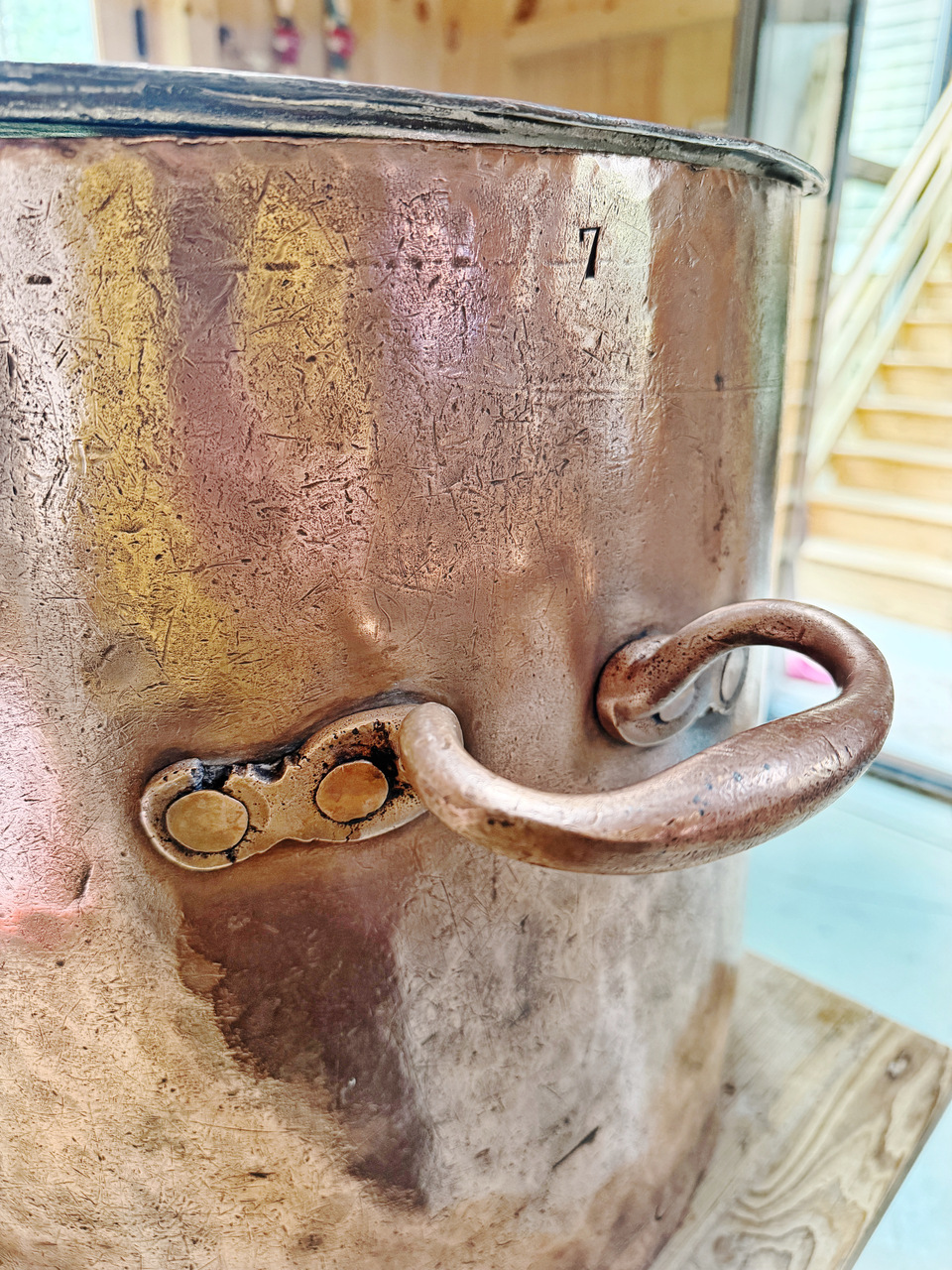Huge Antique Copper Water Pot from Reform Club London
