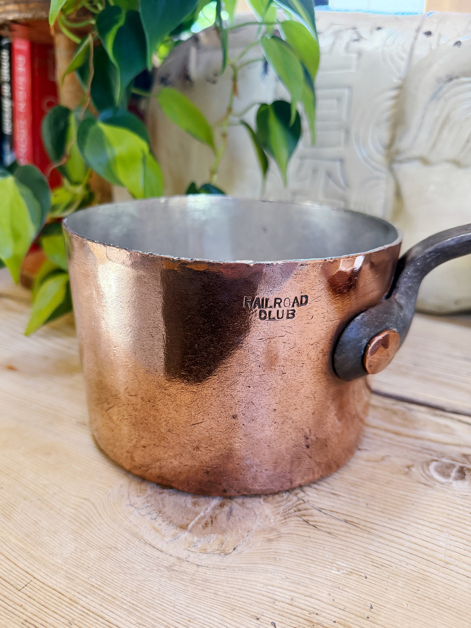 Set of 3 Mutual NY Copper Pots from The Railroad Club NYC