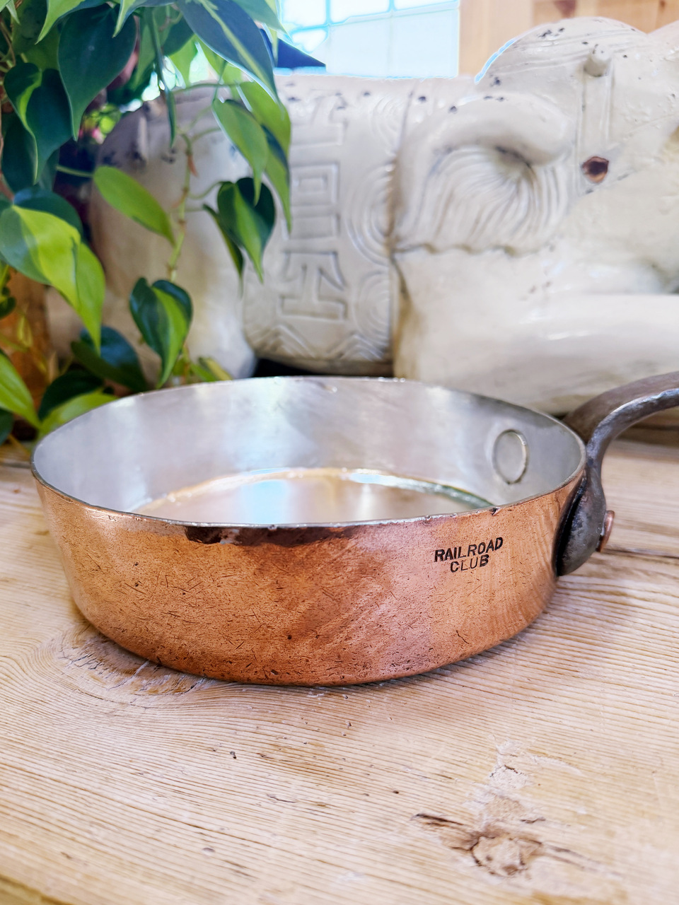 Set of 3 Mutual NY Copper Pots from The Railroad Club NYC