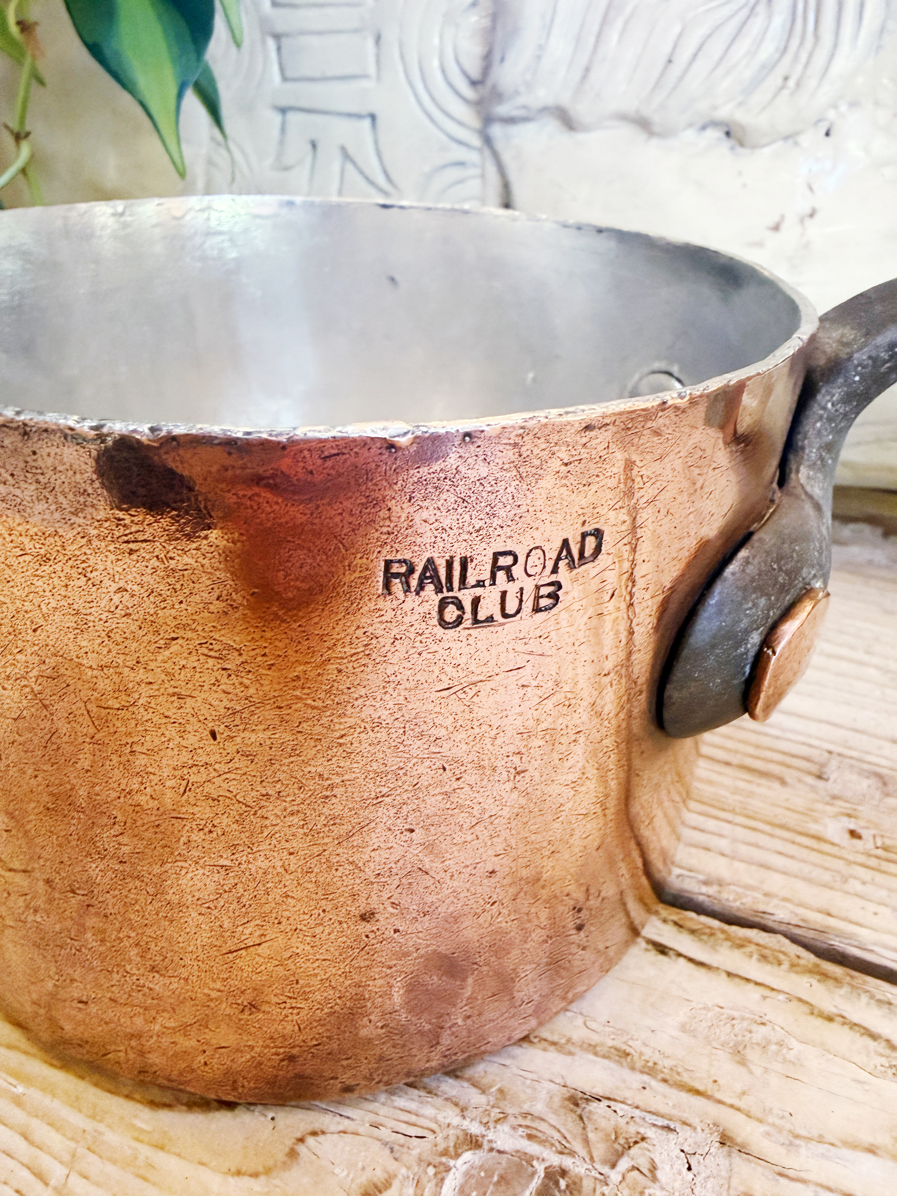 Set of 3 Mutual NY Copper Pots from The Railroad Club NYC