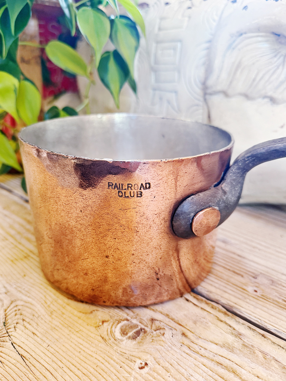 Set of 3 Mutual NY Copper Pots from The Railroad Club NYC