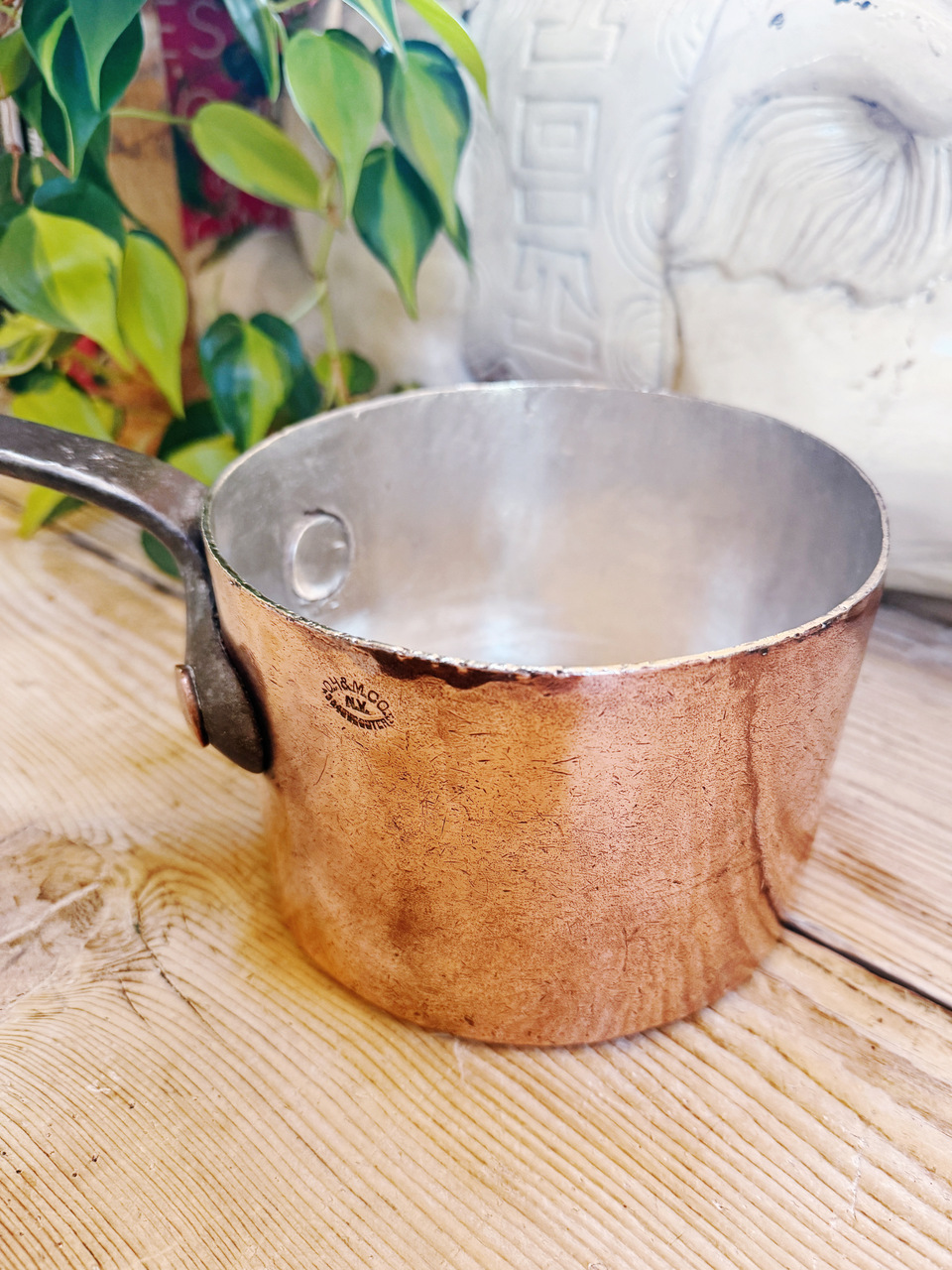 Set of 3 Mutual NY Copper Pots from The Railroad Club NYC