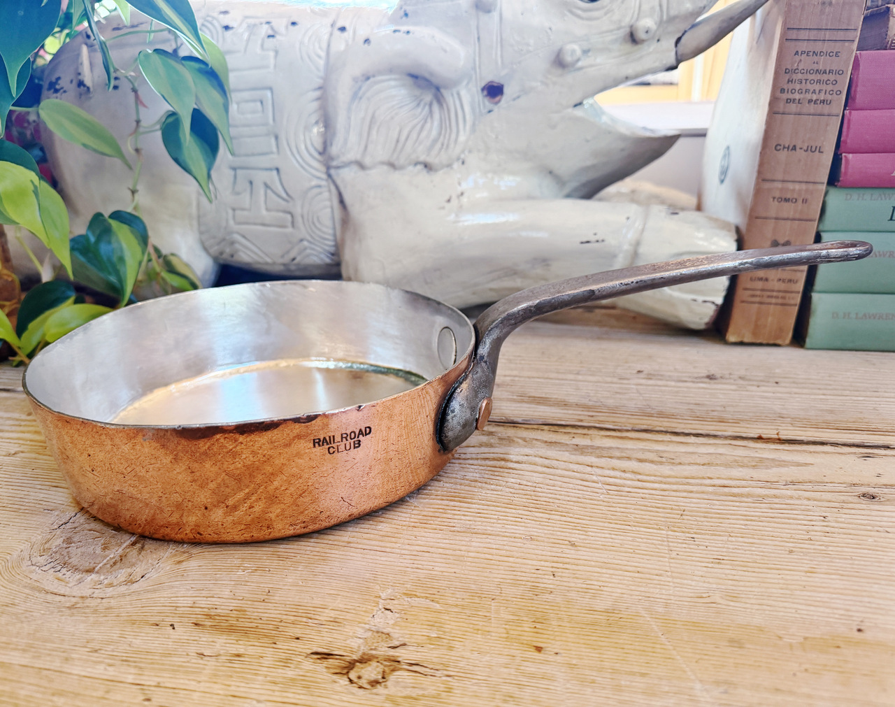 Set of 3 Mutual NY Copper Pots from The Railroad Club NYC