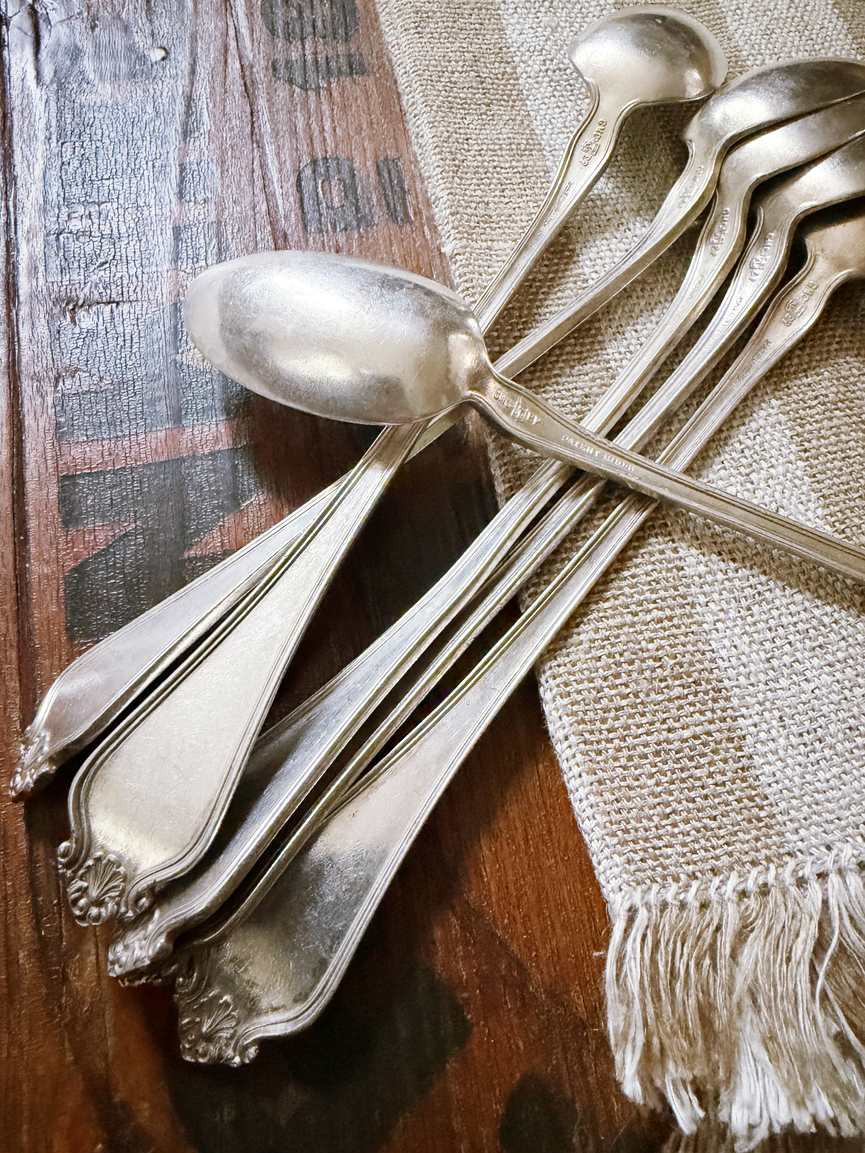 Set of 6 Silver Plated Iced Tea Spoons from The Plaza Hotel NYC