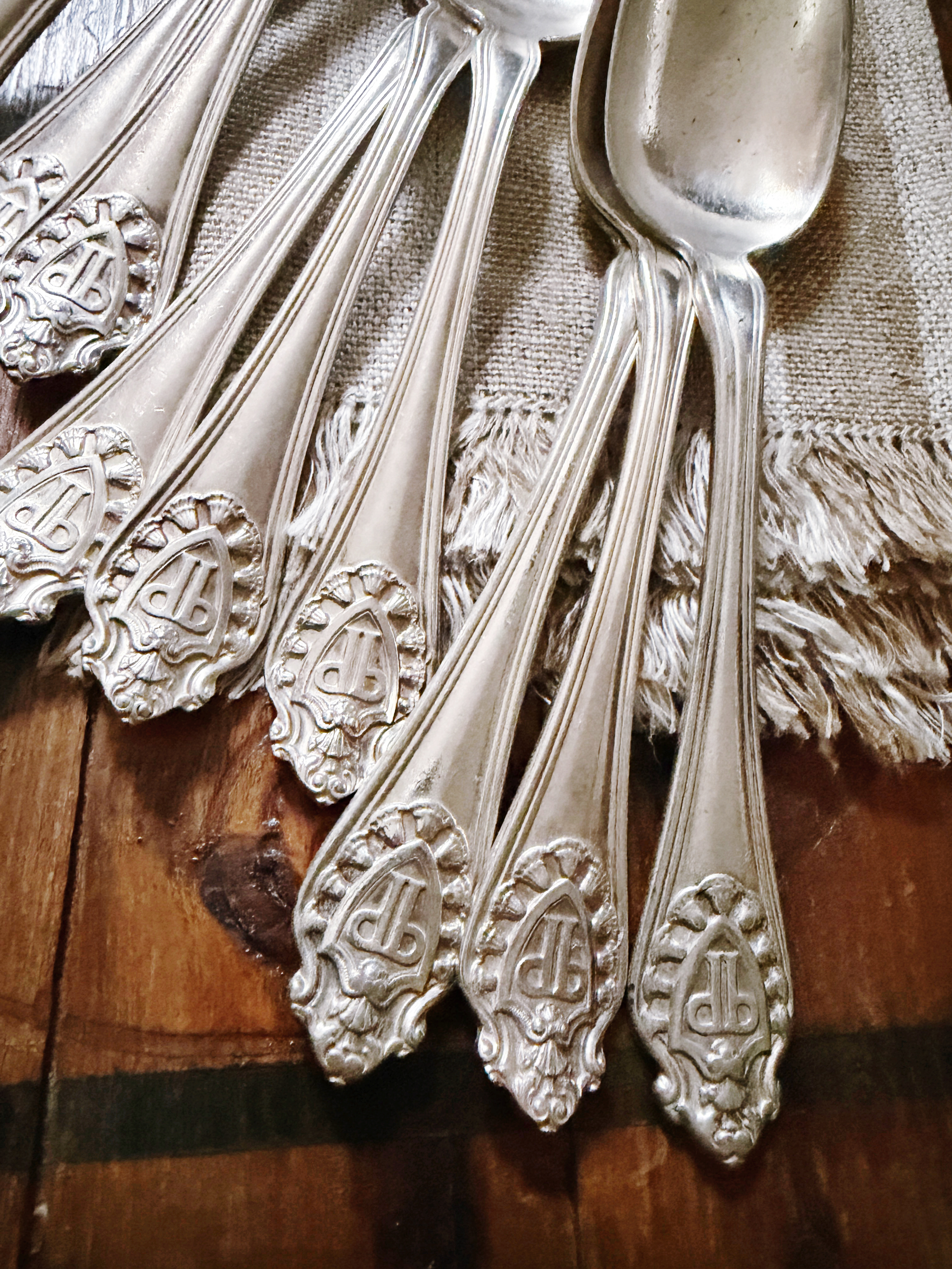 Set of 12 Silver Plated Table Spoons from The Plaza Hotel NYC