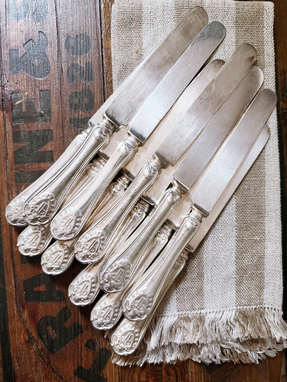 Set of 11 Silver Plated Luncheon Knives from The Plaza Hotel NYC