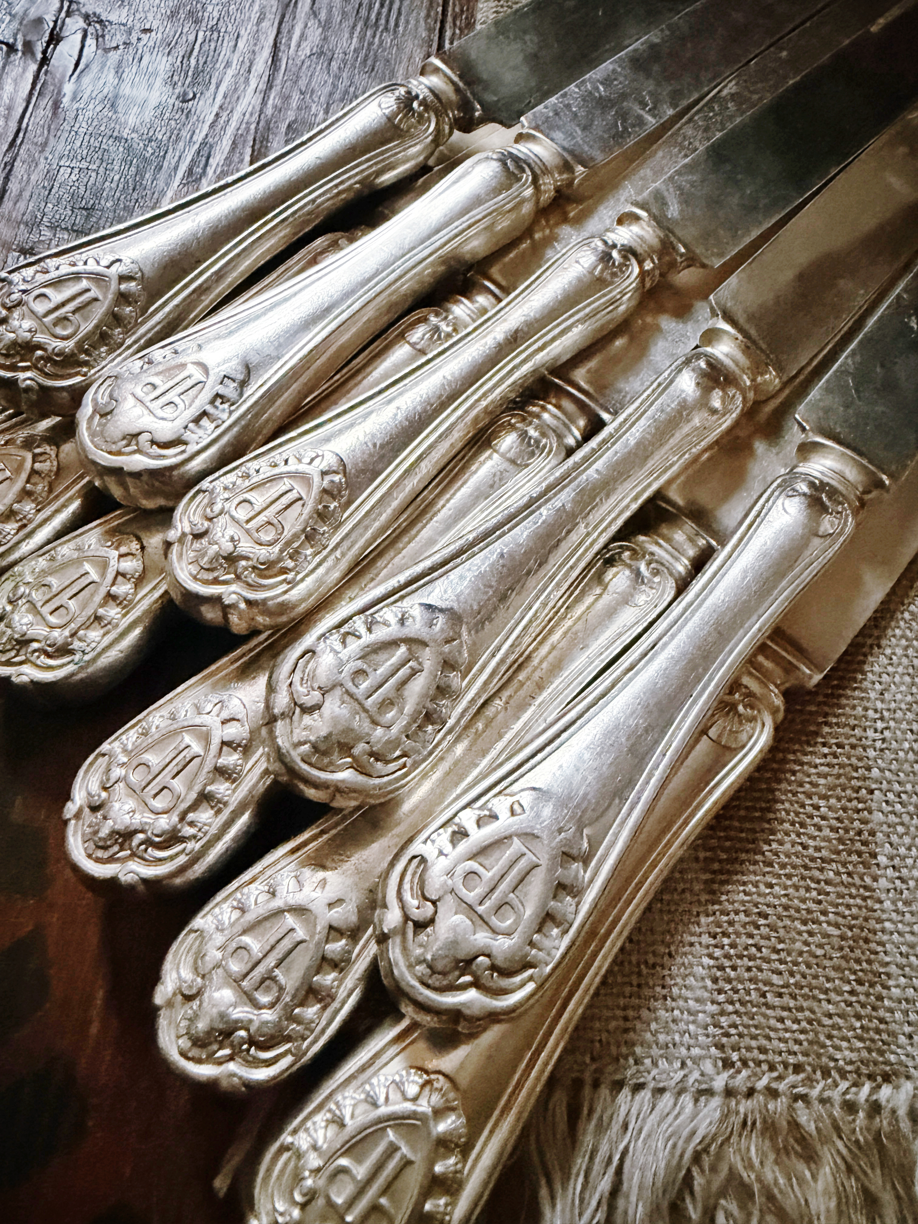 Set of 11 Silver Plated Luncheon Knives from The Plaza Hotel NYC