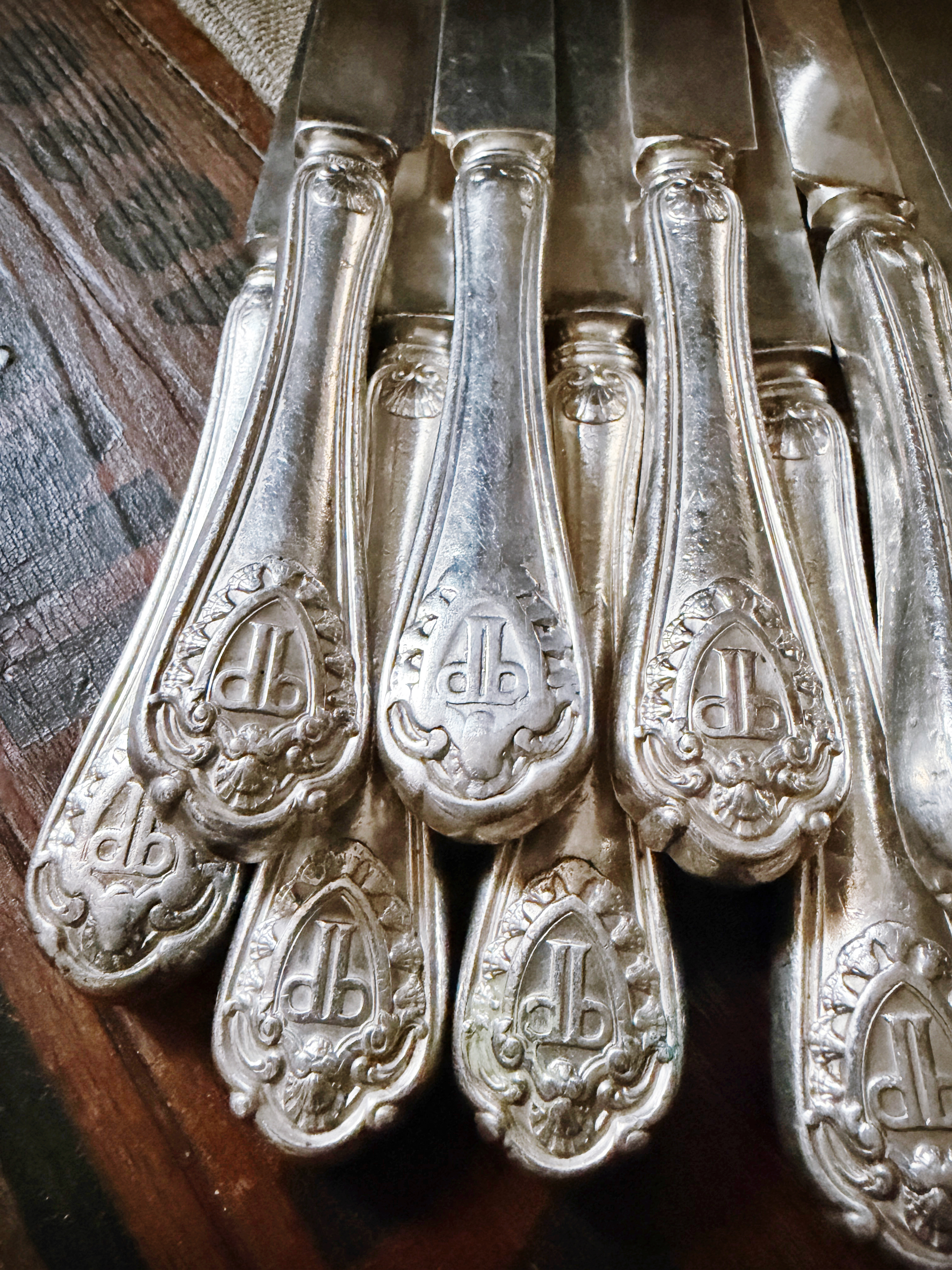 Set of 11 Silver Plated Luncheon Knives from The Plaza Hotel NYC