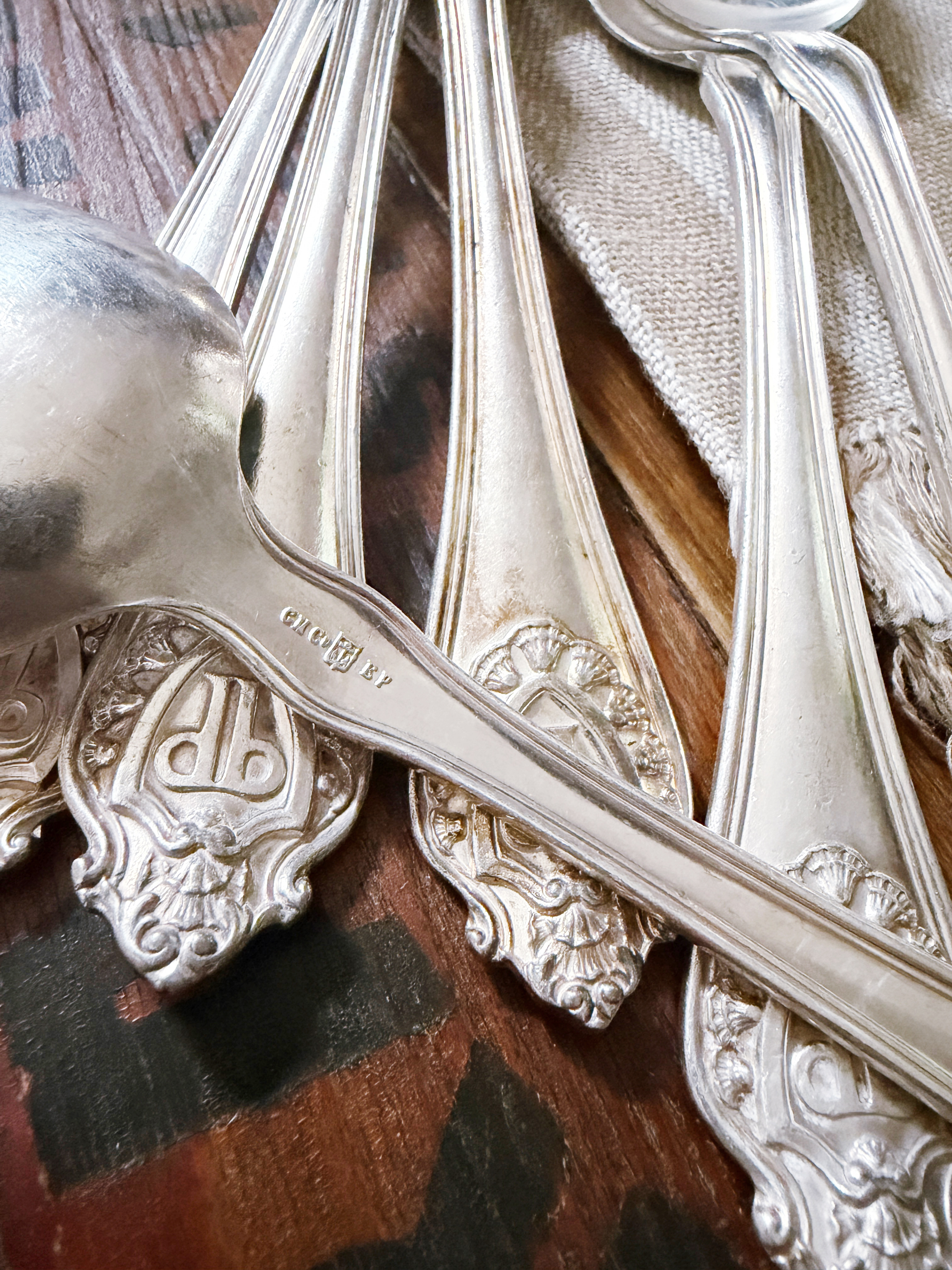 Set of 6 Silver Plated Serving Spoons from The Plaza Hotel NYC