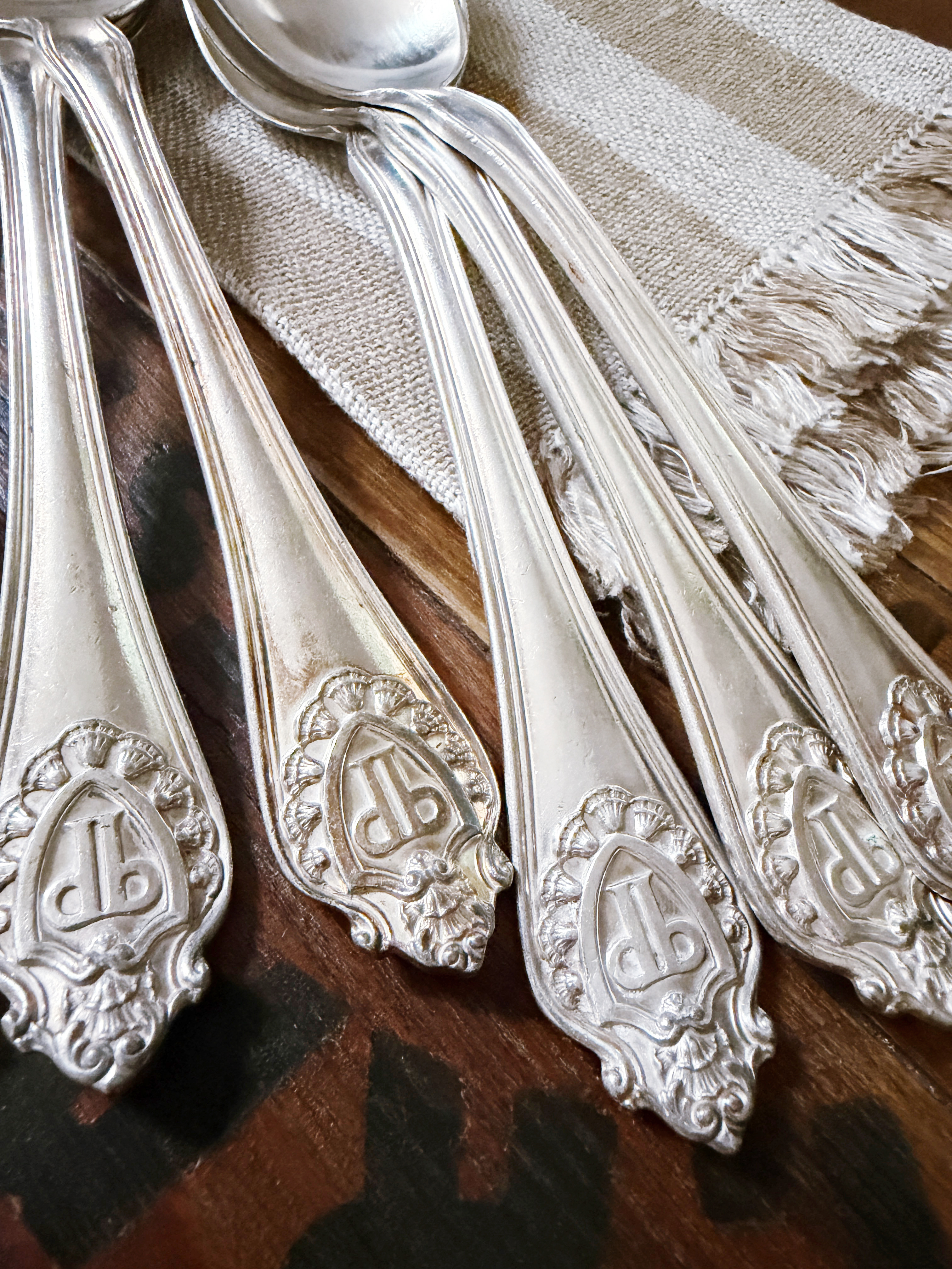 Set of 6 Silver Plated Serving Spoons from The Plaza Hotel NYC