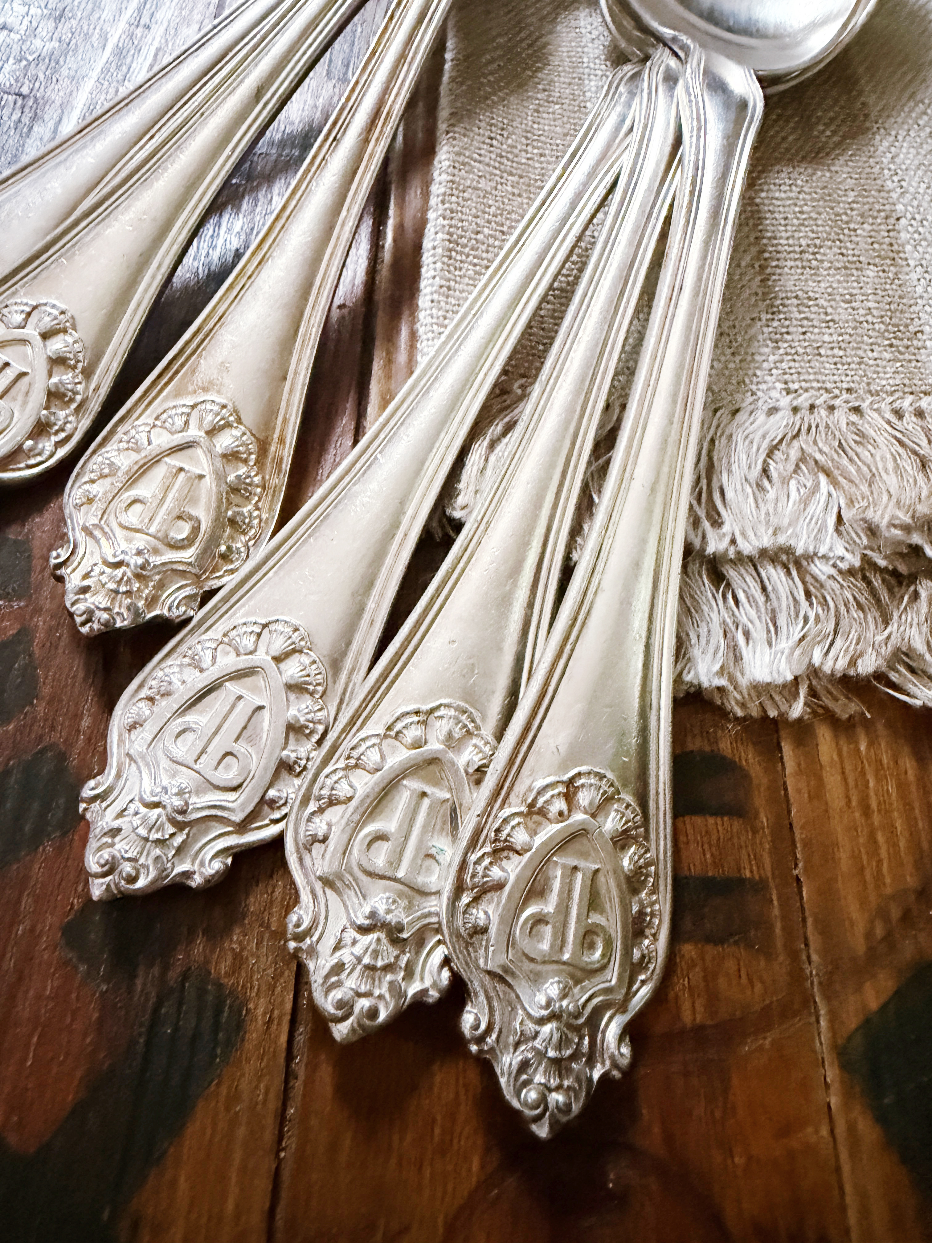 Set of 6 Silver Plated Serving Spoons from The Plaza Hotel NYC