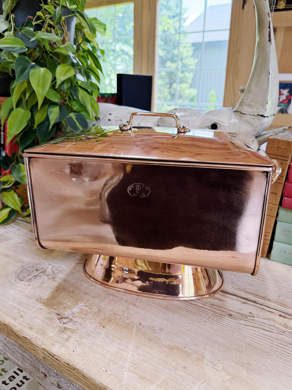 Antique French Copper Fromage Blanc Incubator
