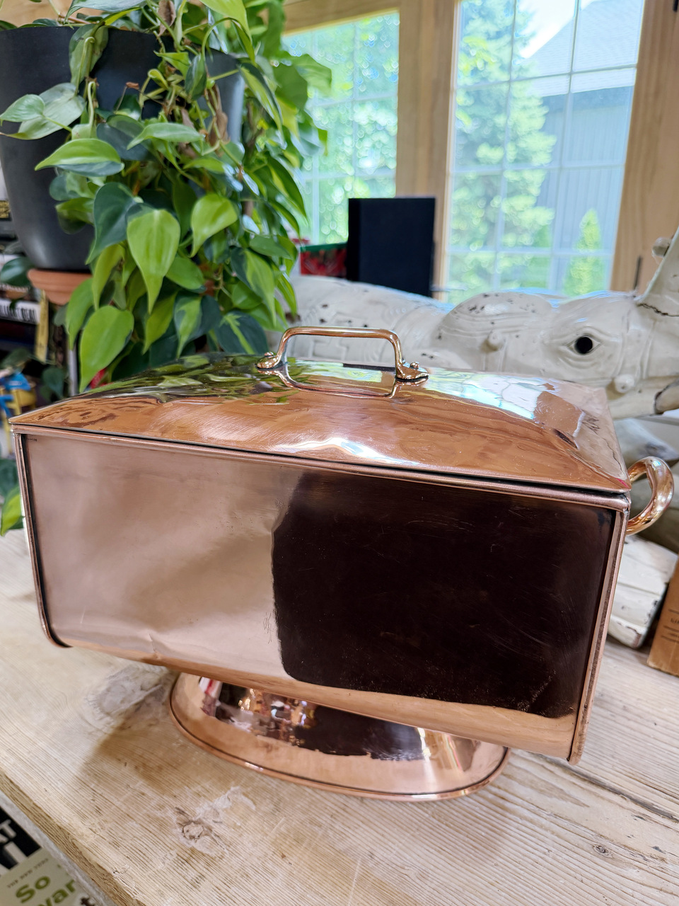 Antique French Copper Fromage Blanc Incubator